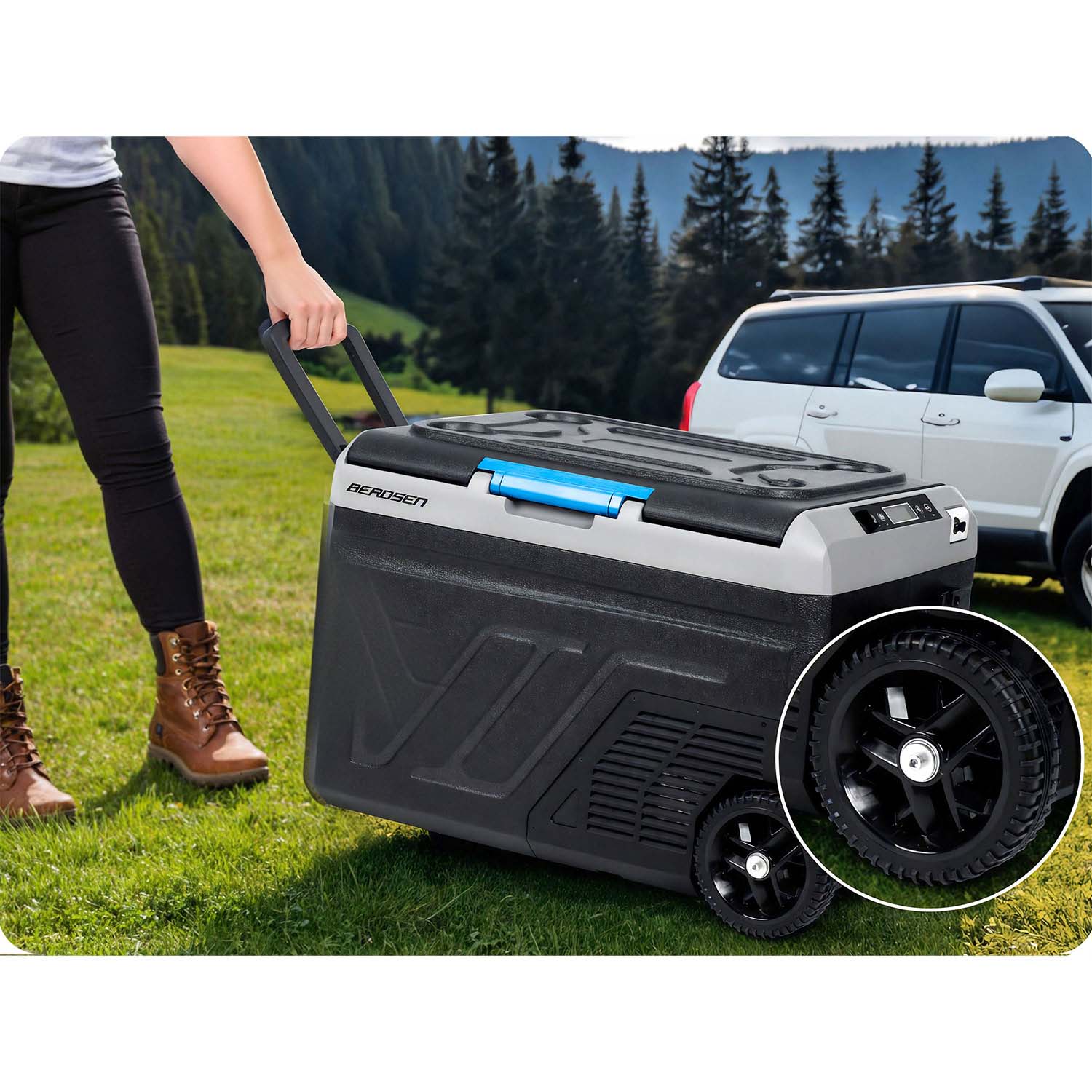 Turistinis kompresoriaus šaldytuvas Icemax 402 Berdsen 40 litrų - juodas