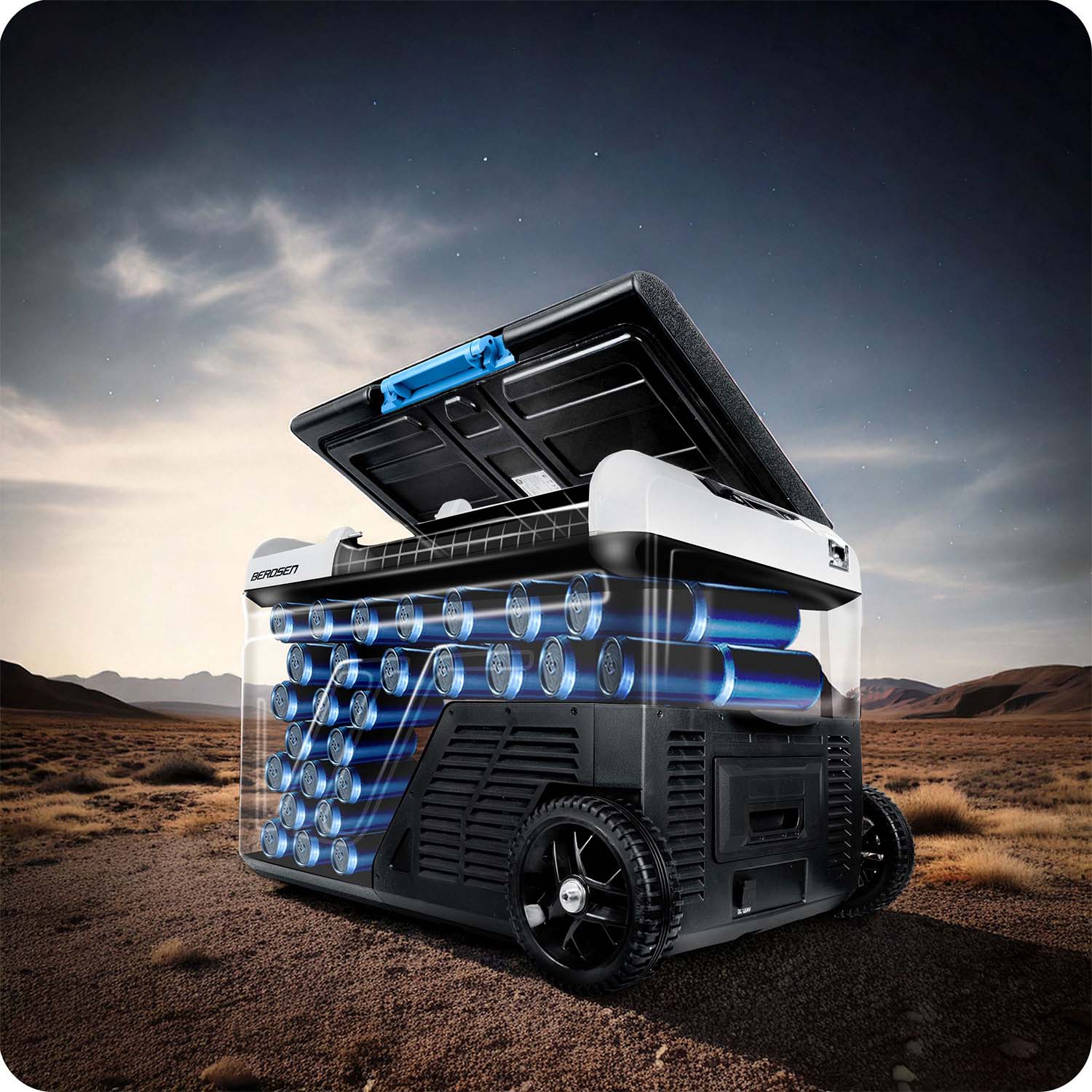 Turistinis kompresoriaus šaldytuvas Icemax 402 Berdsen 40 litrų - juodas