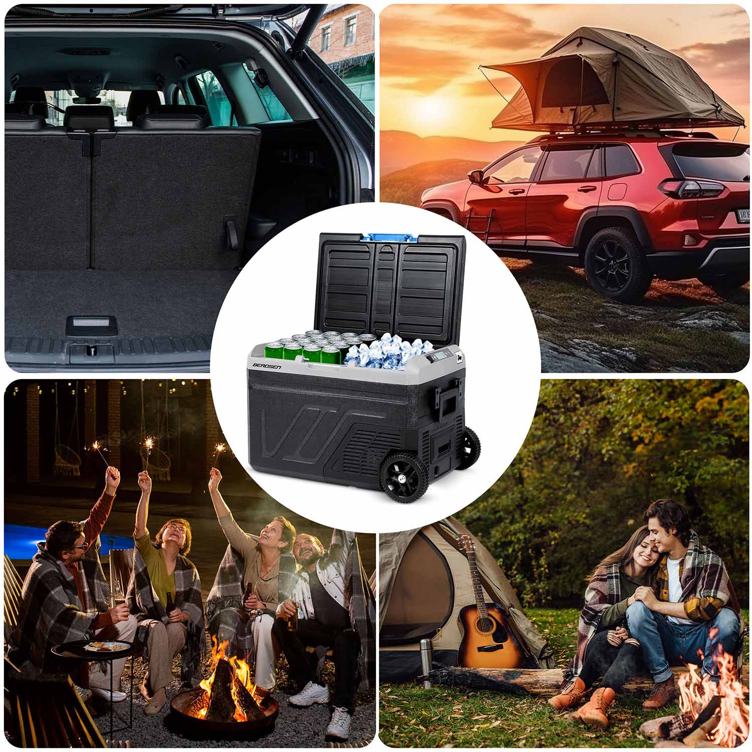 Turistinis kompresoriaus šaldytuvas Icemax 402 Berdsen 40 litrų - juodas