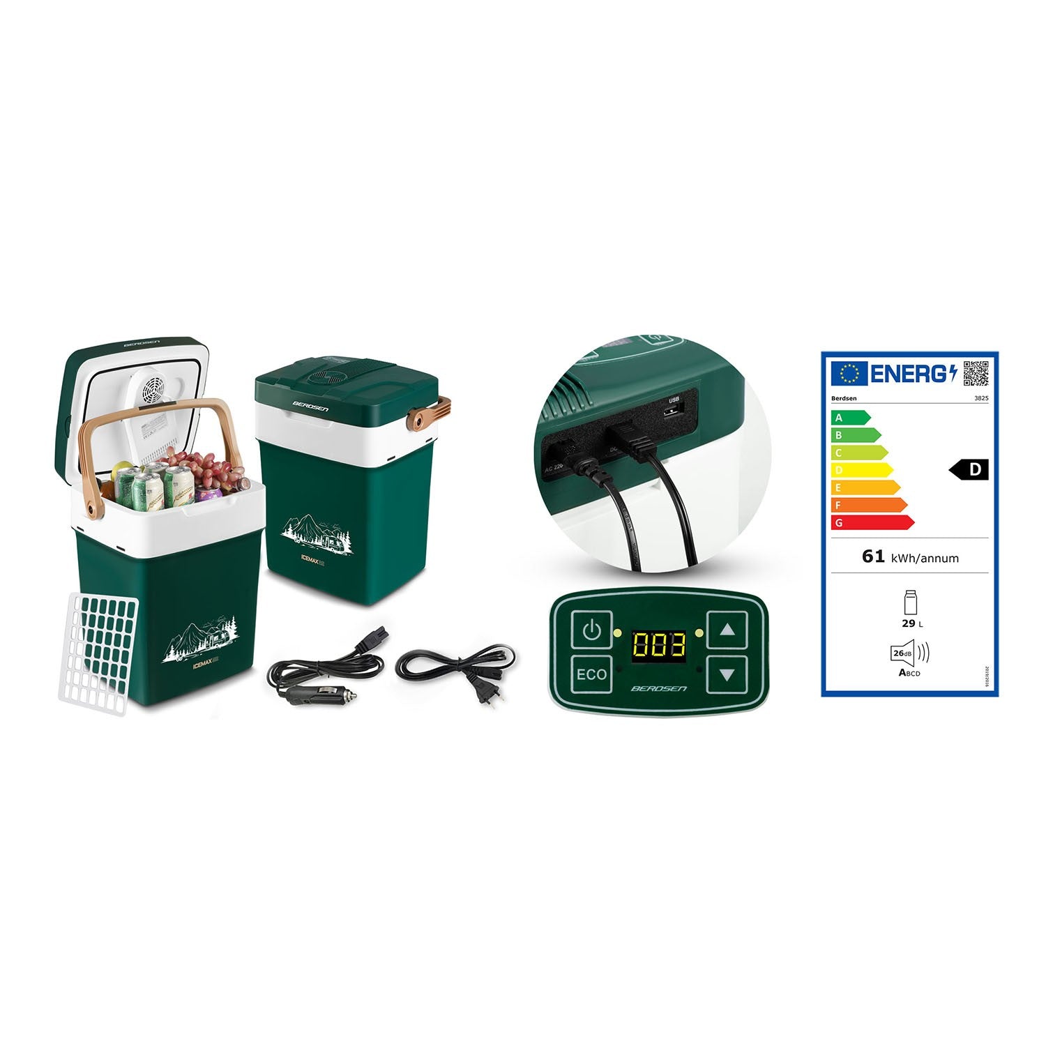 Berdsen Icemax 29 litrų ECO režimas - žalia