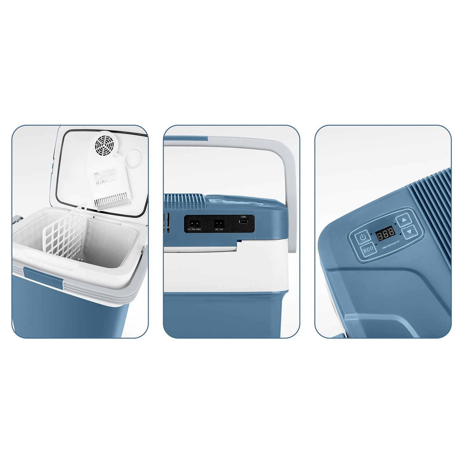 Berdsen Icemax 29 litrų turistų šaldytuvas ECO režimas - mėlyna