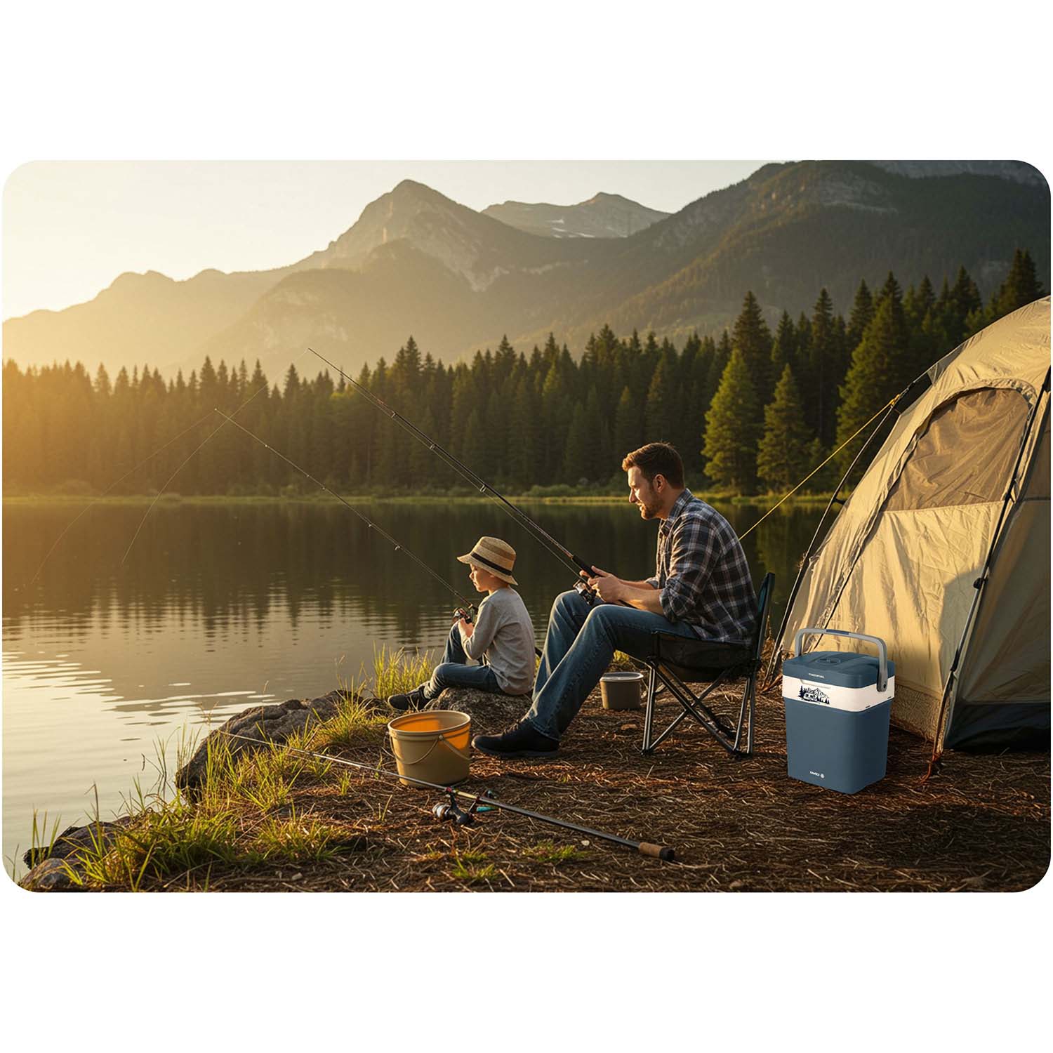 Berdsen Icemax 29 litrų turistų šaldytuvas ECO režimas - mėlyna