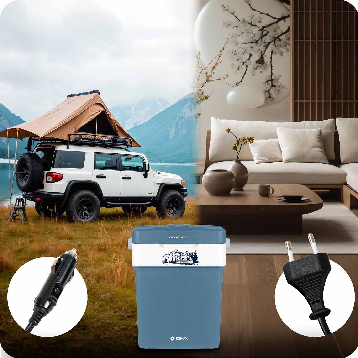 Berdsen Icemax 29 litrų turistų šaldytuvas ECO režimas - mėlyna