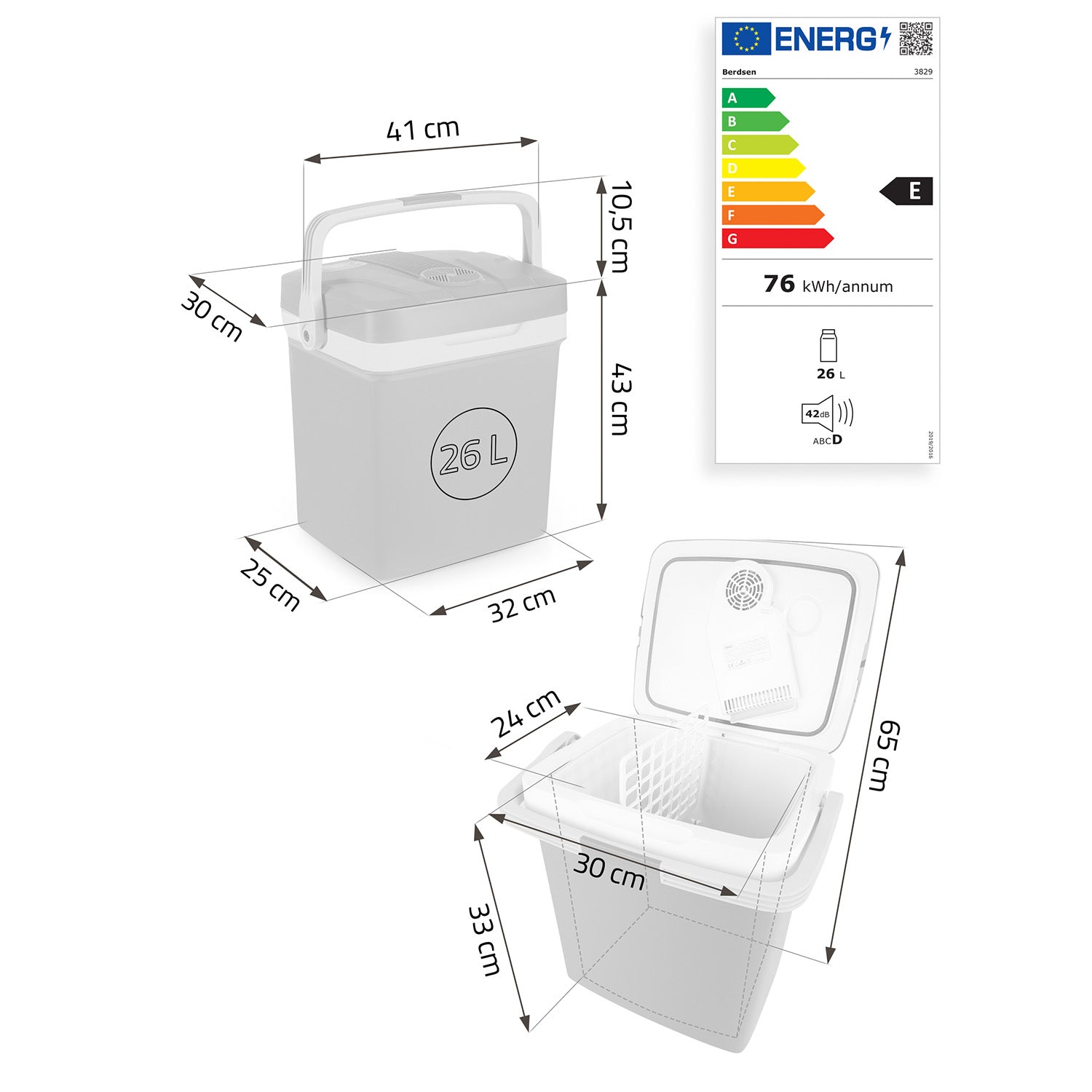 Berdsen Icemax 26 litrų ECO režimas - juoda