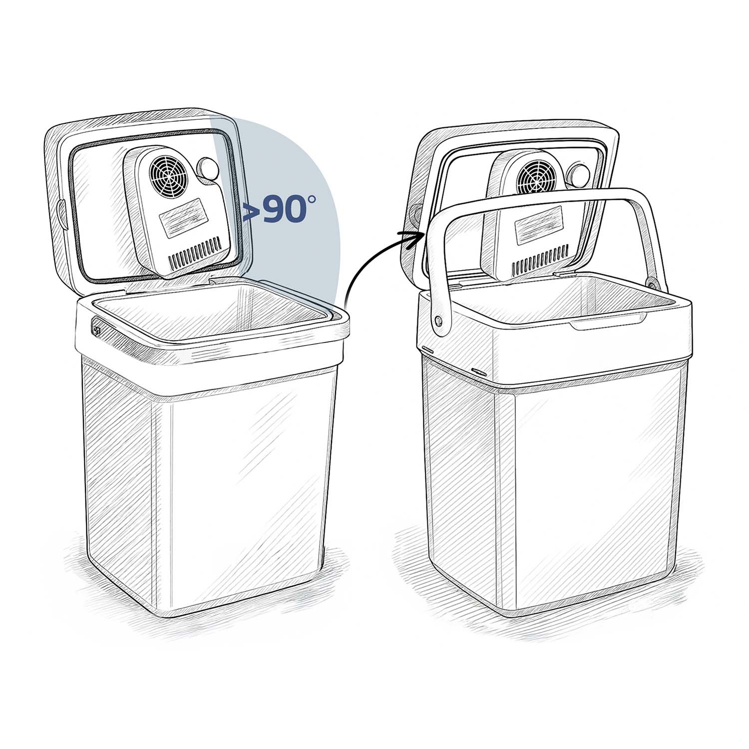 Berdsen Icemax 26 litrų turistų šaldytuvas ECO režimas - mėlynas