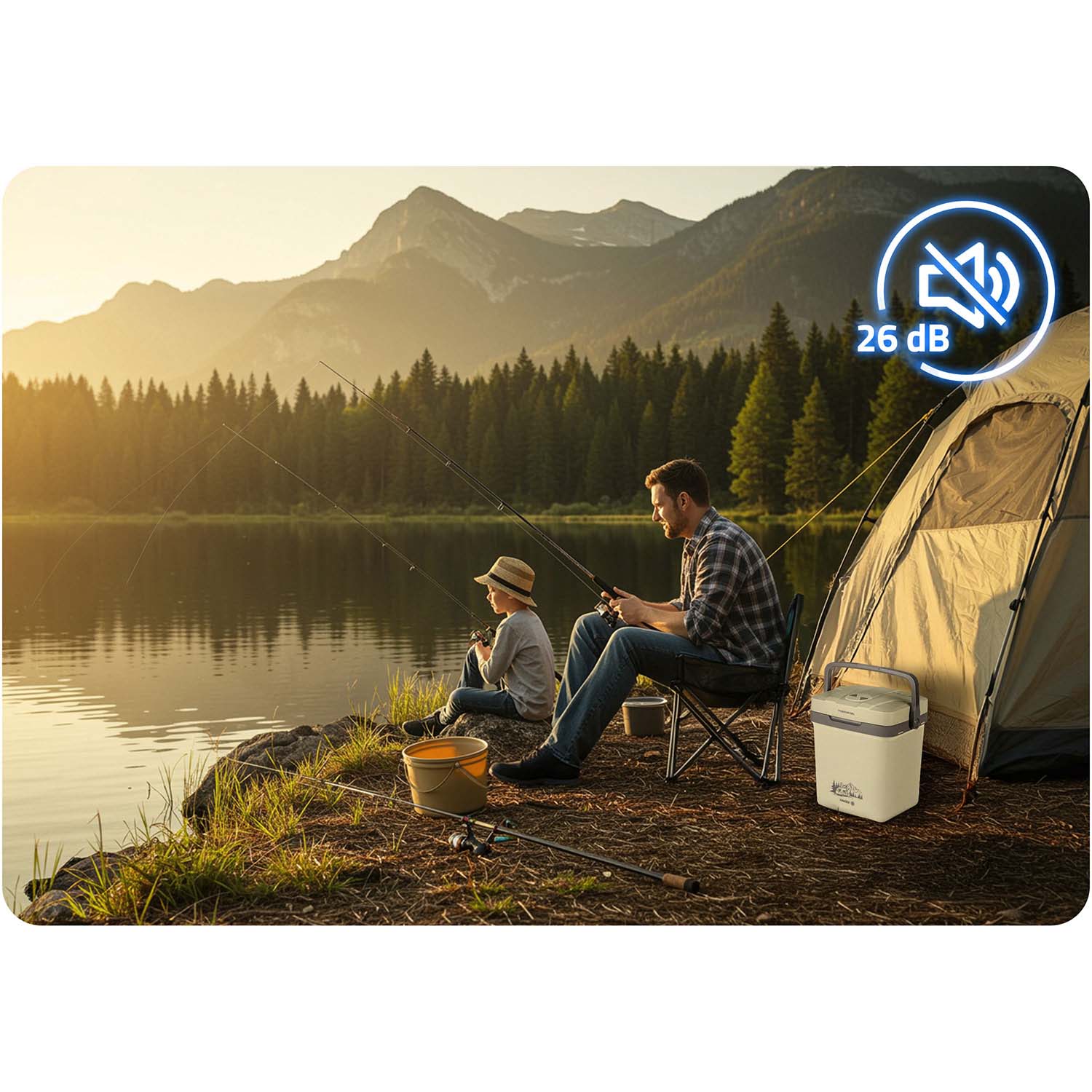 Berdsen Icemax 26 litrų šaldytuvas ECO režimas - kreminis