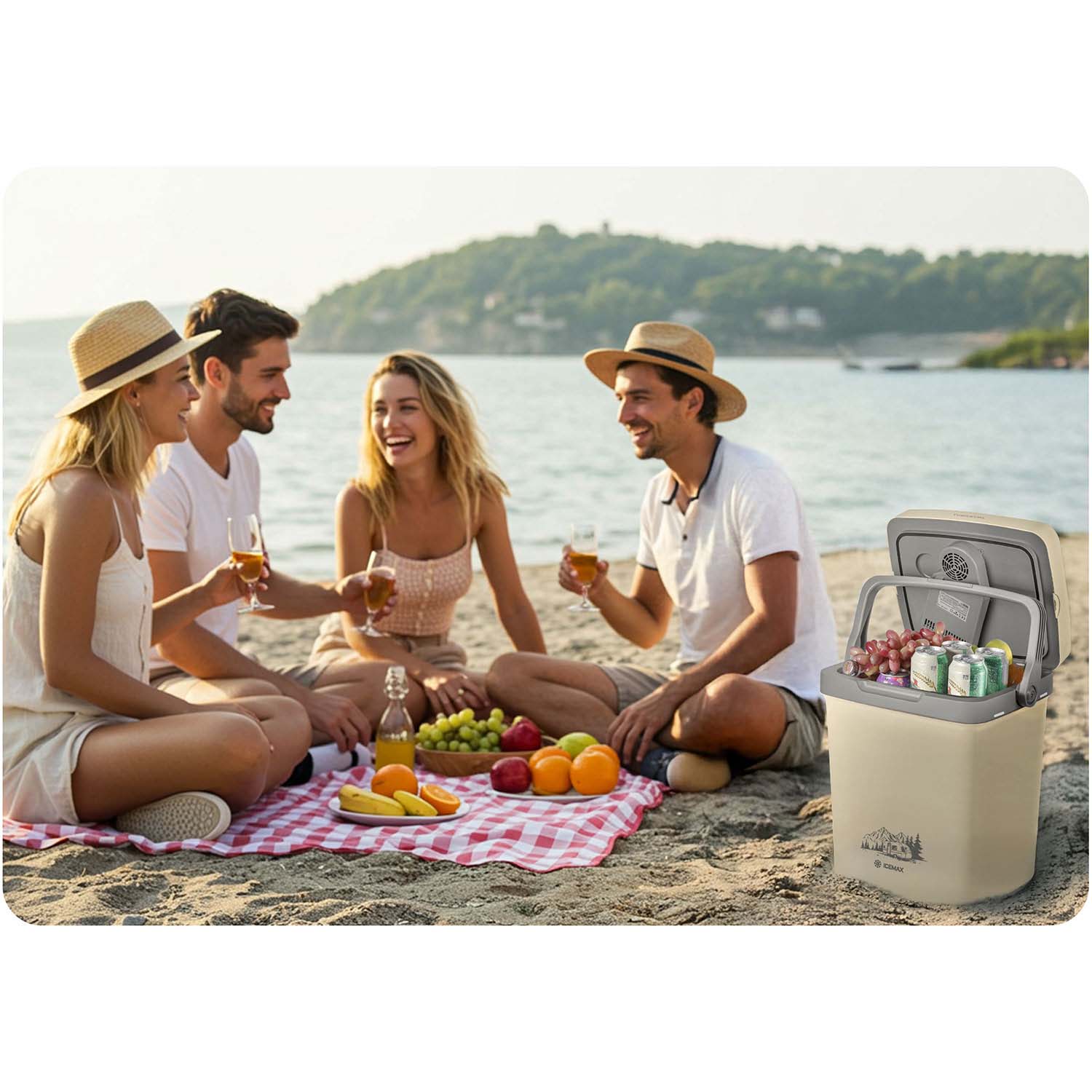 Berdsen Icemax 26 litrų šaldytuvas ECO režimas - kreminis