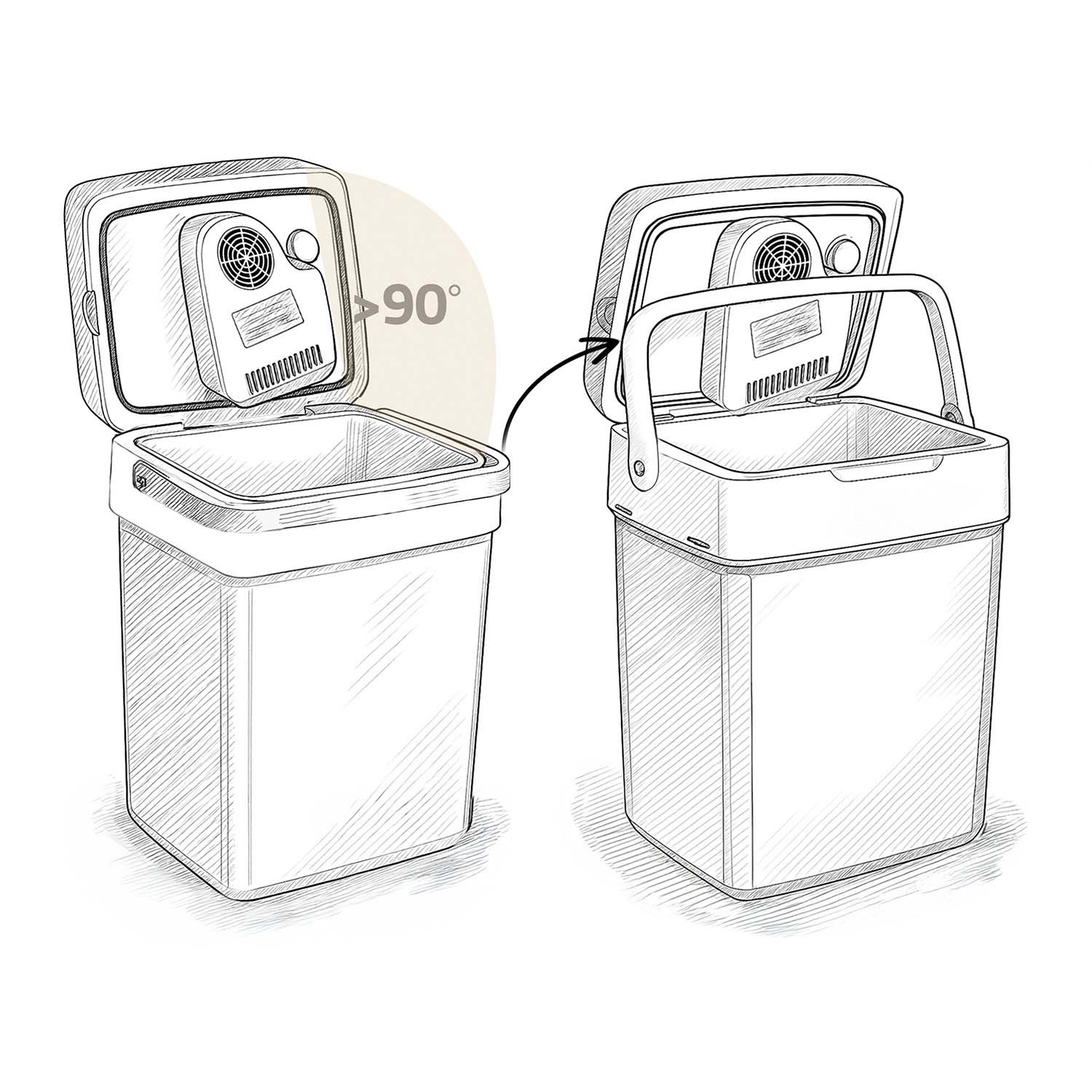 Berdsen Icemax 26 litrų šaldytuvas ECO režimas - kreminis