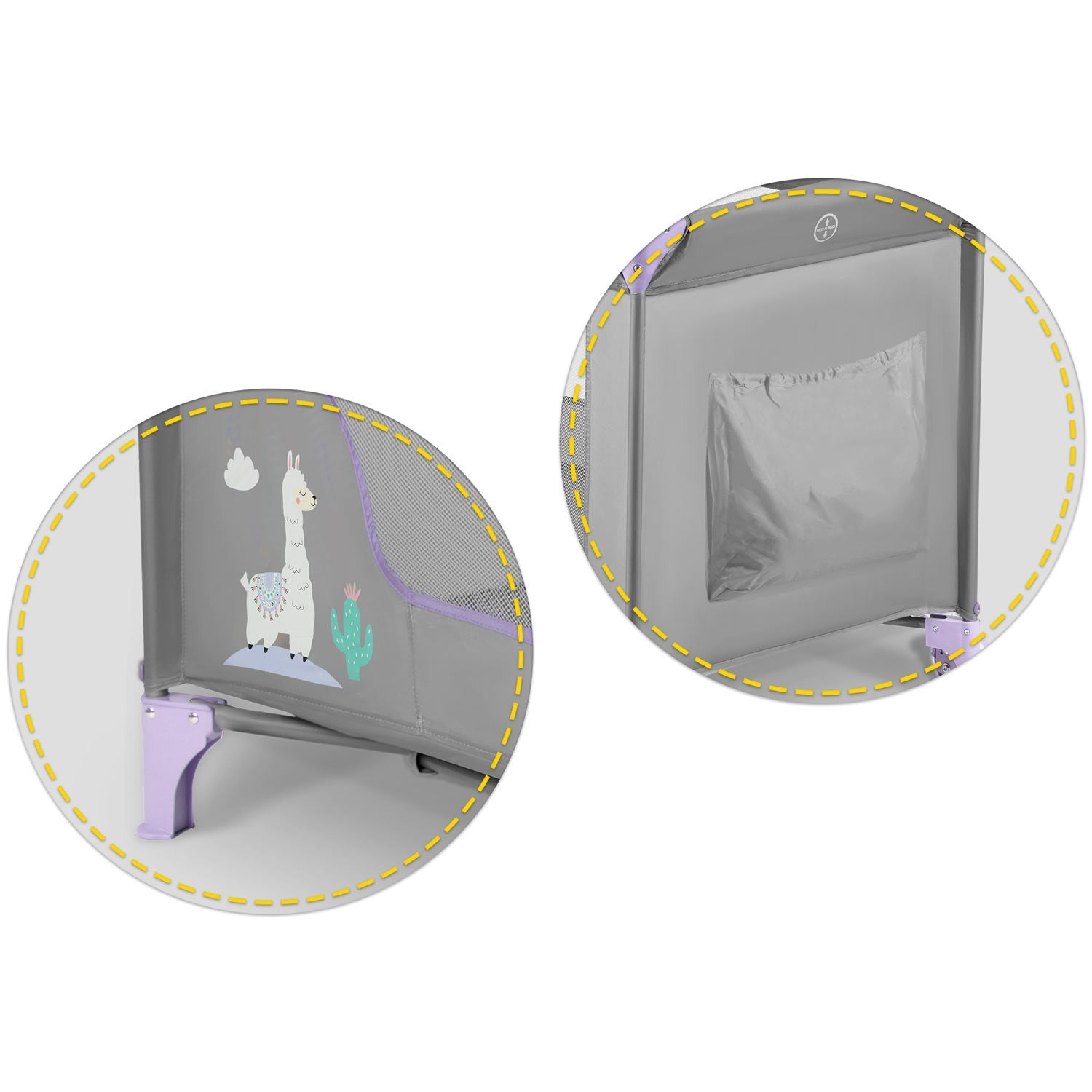 Turistų lovelė 125 x 65 x 78 cm RK-240 pilka-lavandinė