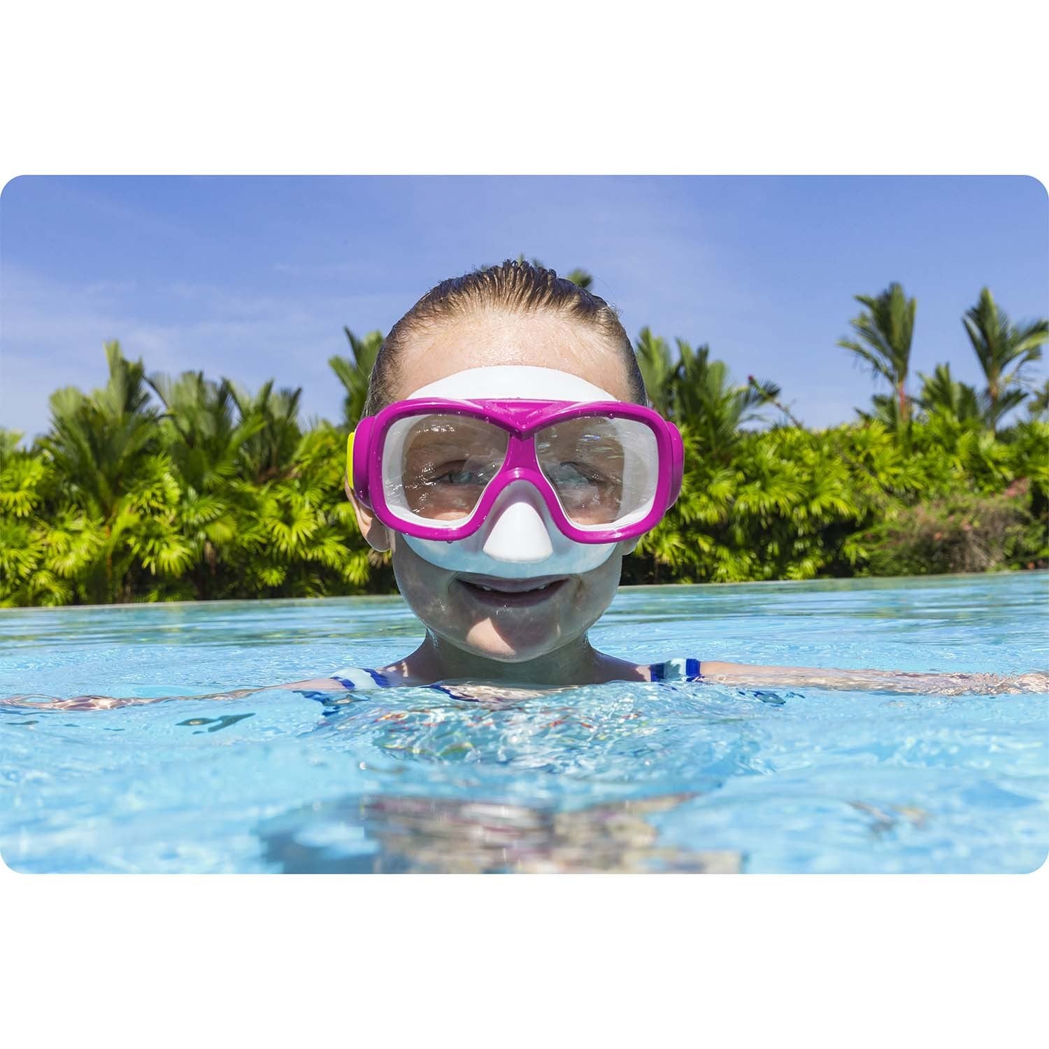 Rožinės-turkūzų plaukimo kaukės Bestway 22039