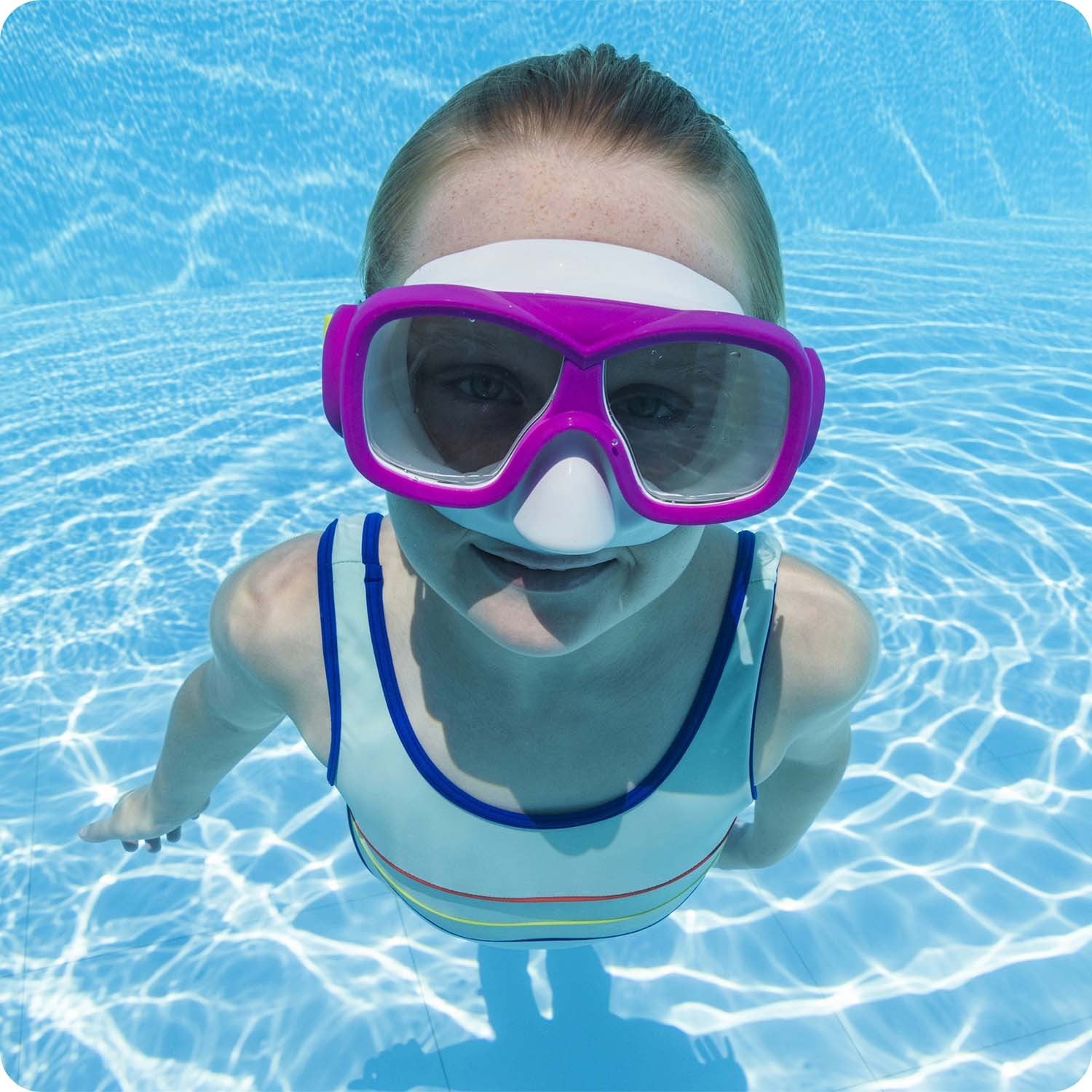 Rožinės-turkūzų plaukimo kaukės Bestway 22039