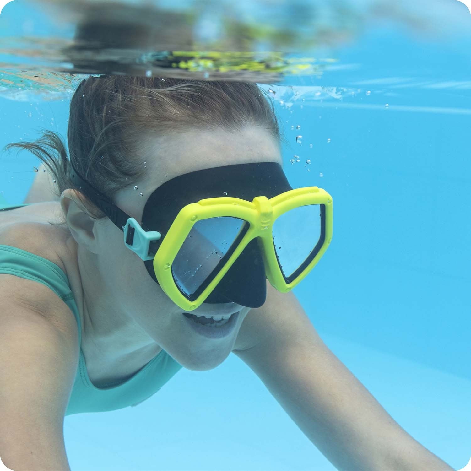 Geltono spalvos Bestway plaukimo kaukė 22040