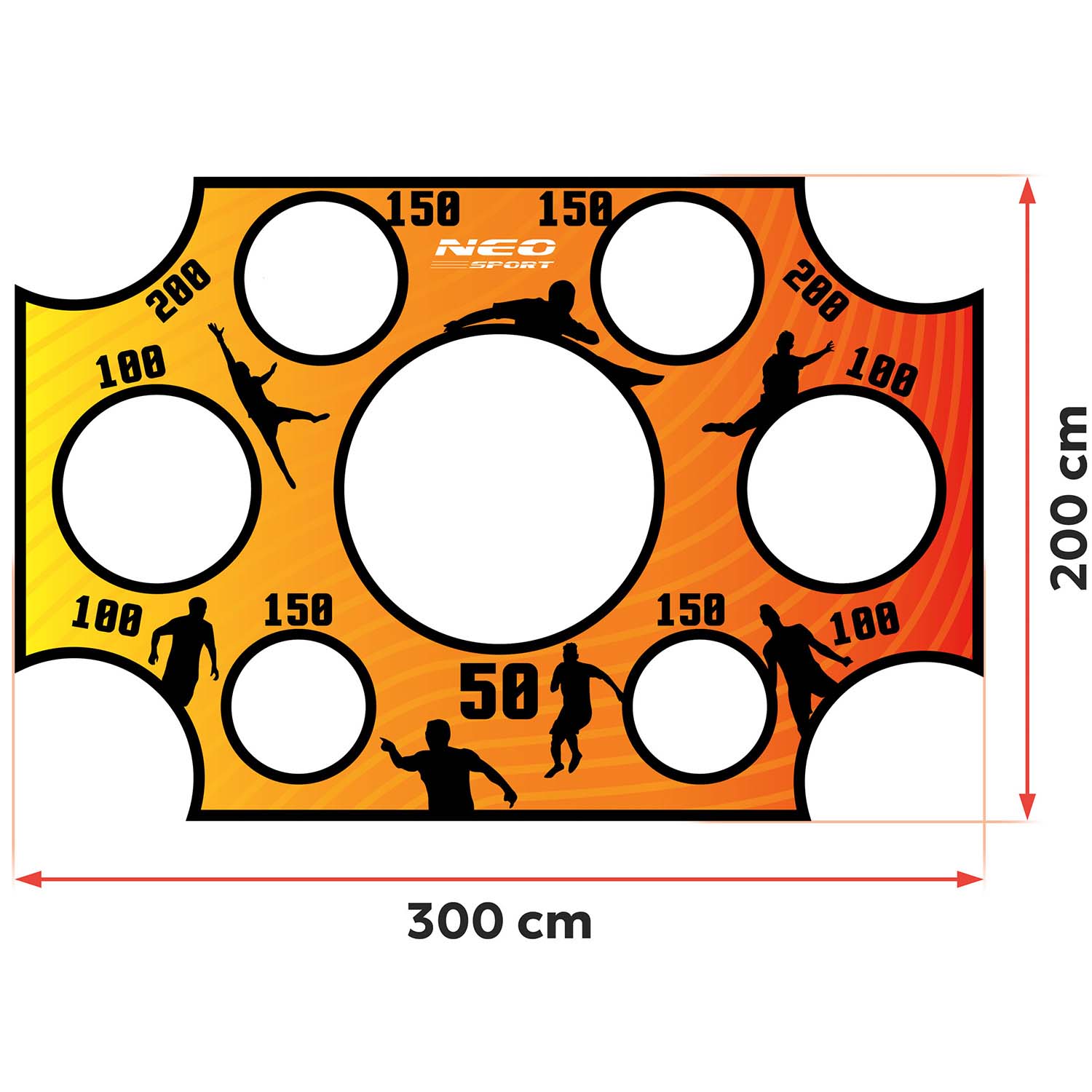 Neo-Sport 300 x 200 cm durų tinkamumo mata