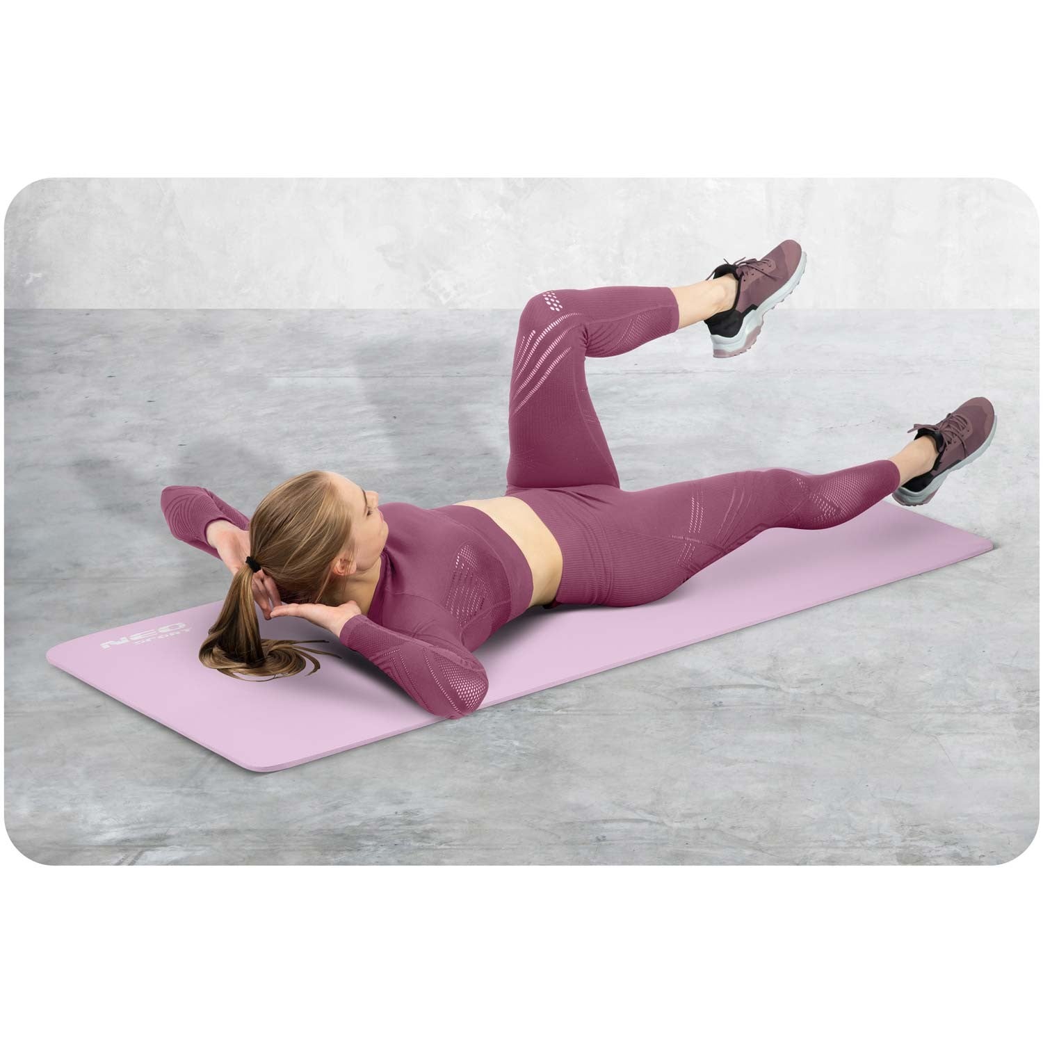 183 x 60 x 1 cm Neo-Sport - 192201 violetinė treniruoklių čiužinė