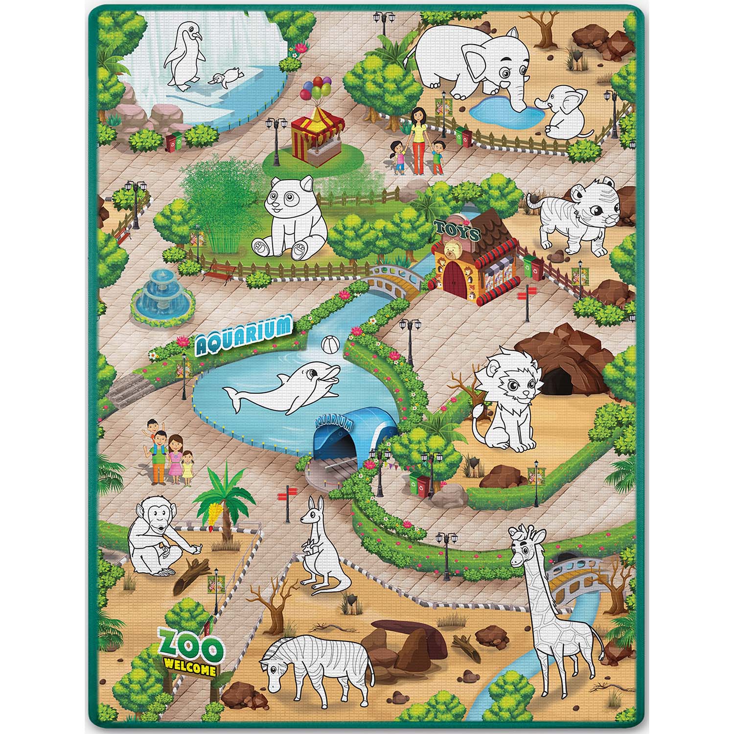 90 x 120 cm dažų mata + alkoholio žymekliai 80 vienetų Ricokids