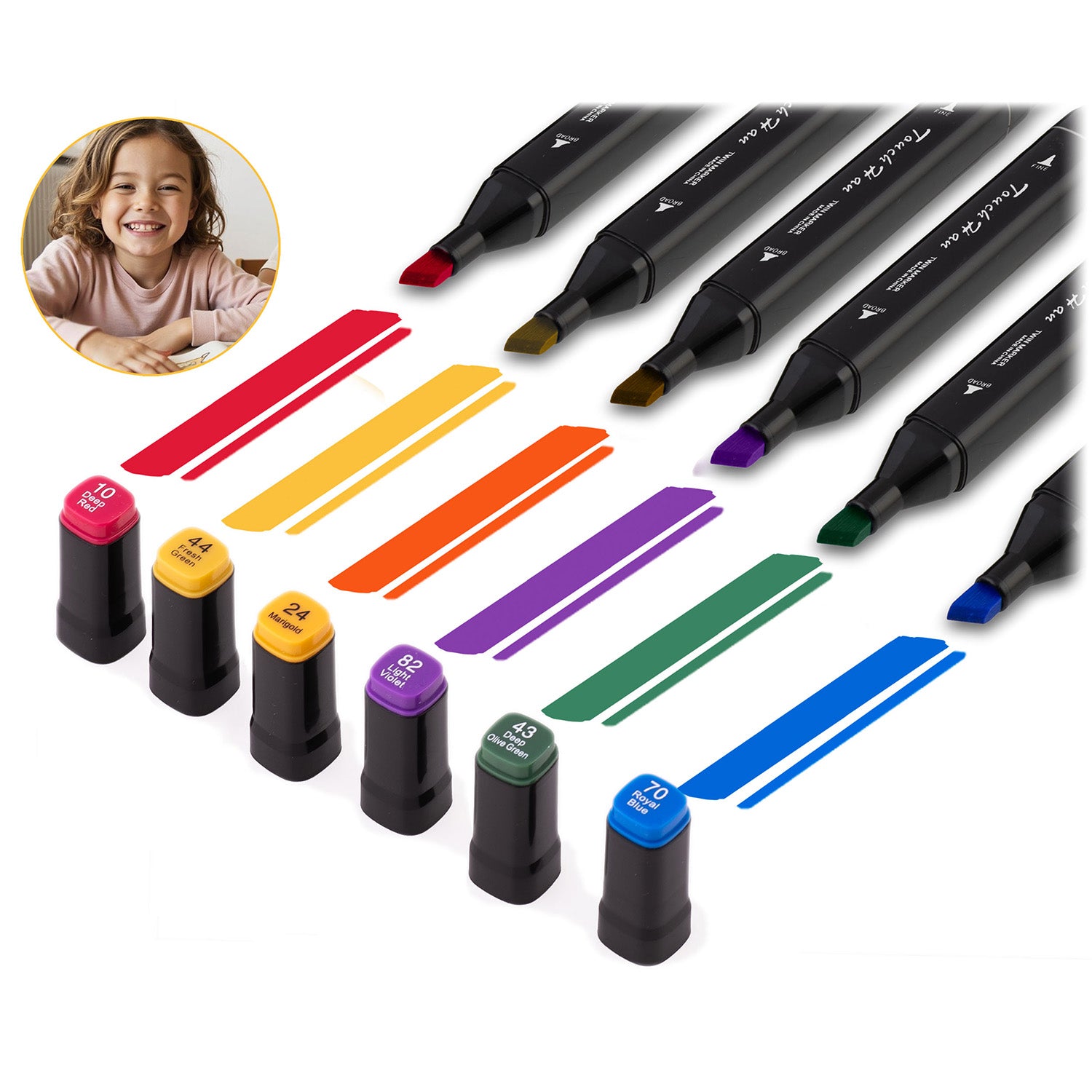 90 x 120 cm dažų mata + alkoholio žymekliai 80 vienetų Ricokids