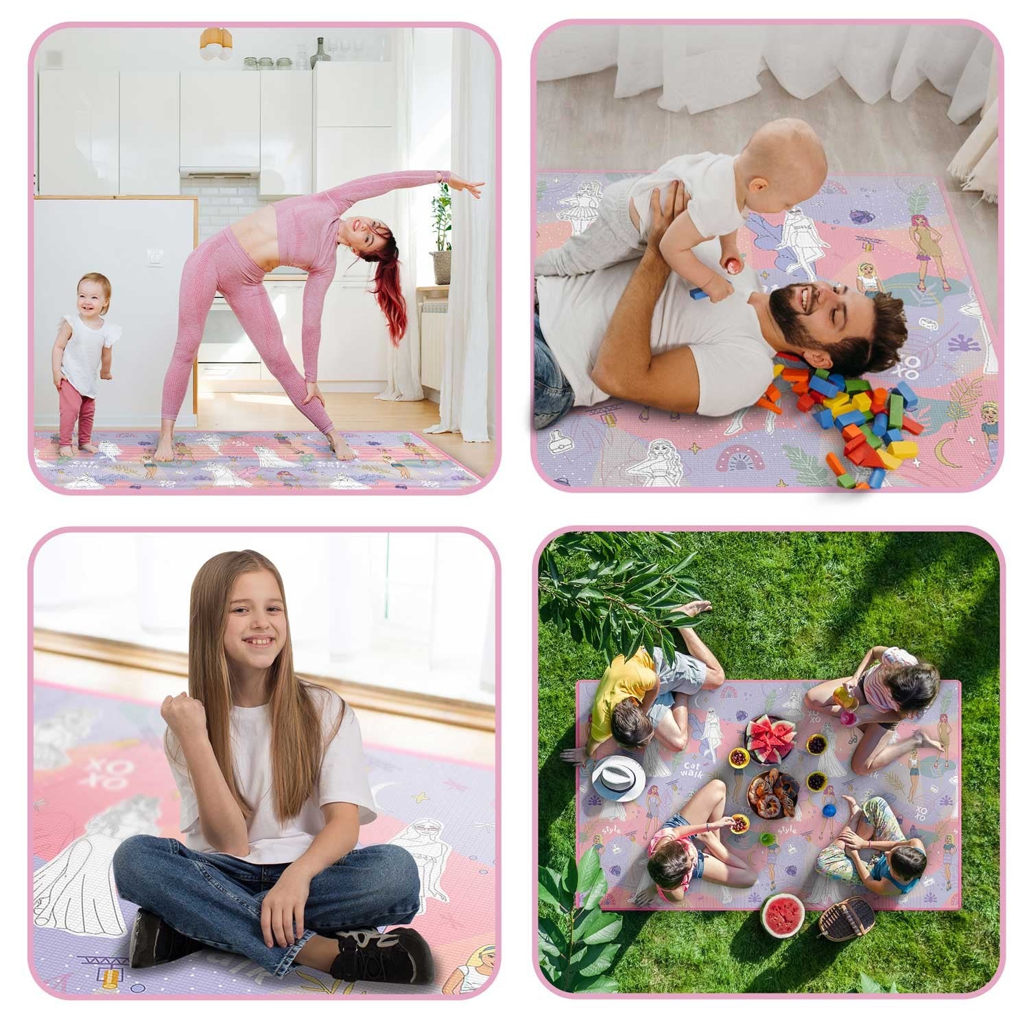 Spalvinimo pelės mata, suvyniota 200 x 120 x 0,3 cm Ricokids RK-343