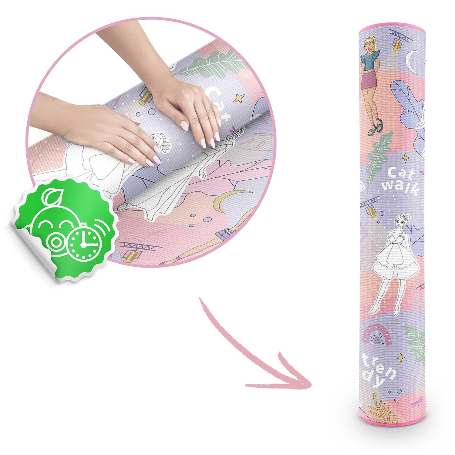 Spalvinimo pelės mata, suvyniota 200 x 120 x 0,3 cm Ricokids RK-343