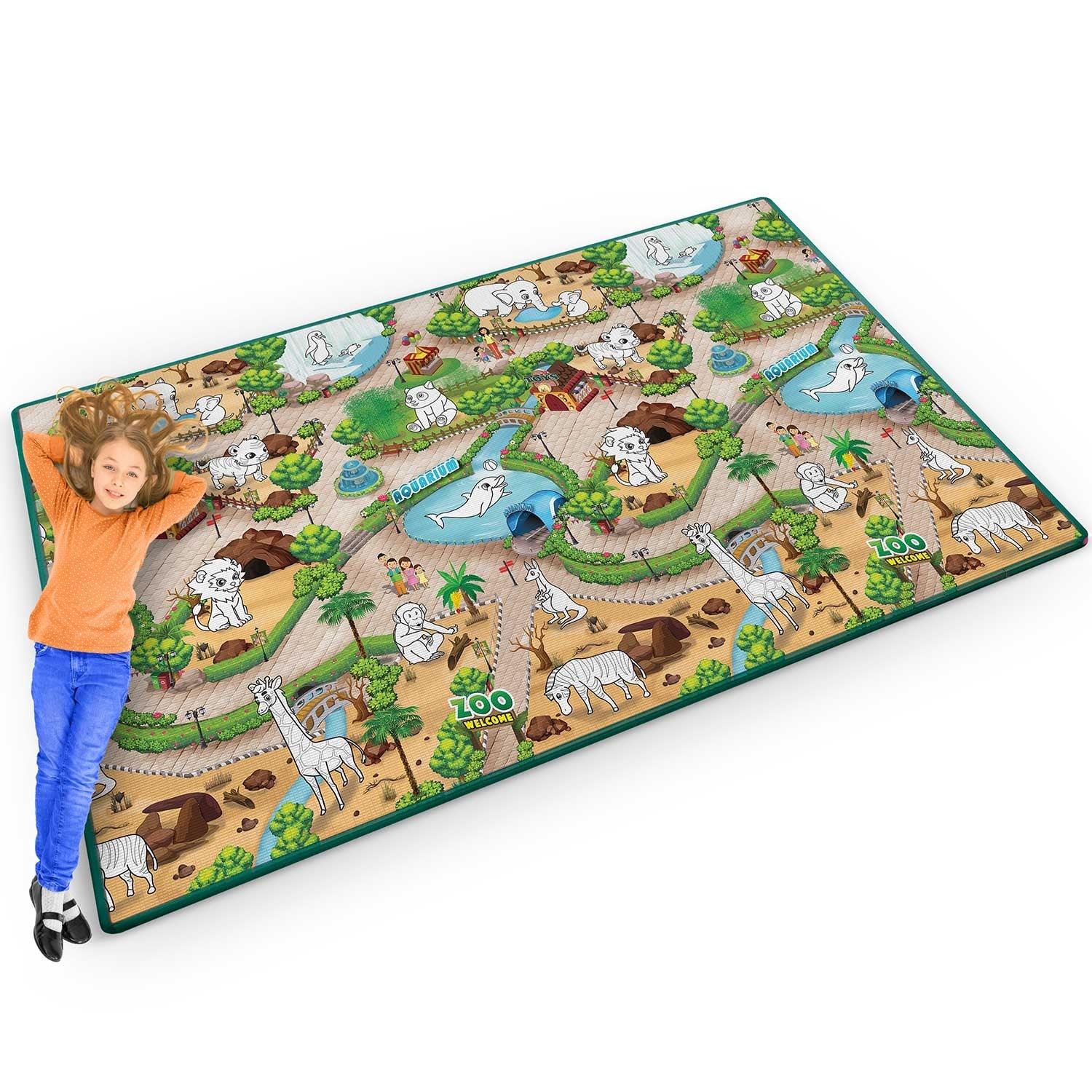 Spalvinimo pelės mata, suvyniota 200 x 120 x 0,3 cm Ricokids RK-343