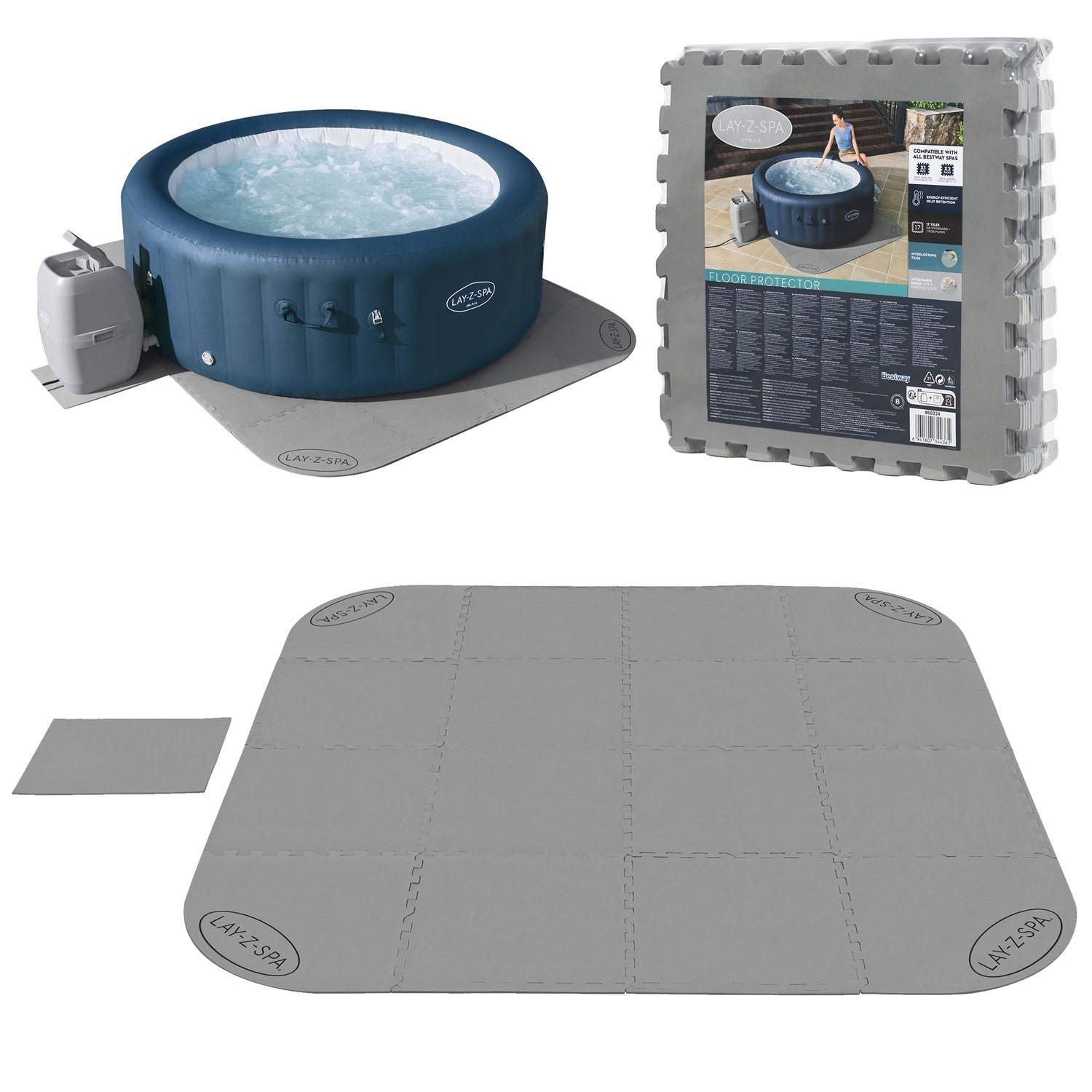 SPA puzzle 50 x 50 cm 16 vienetų Bestway 60334