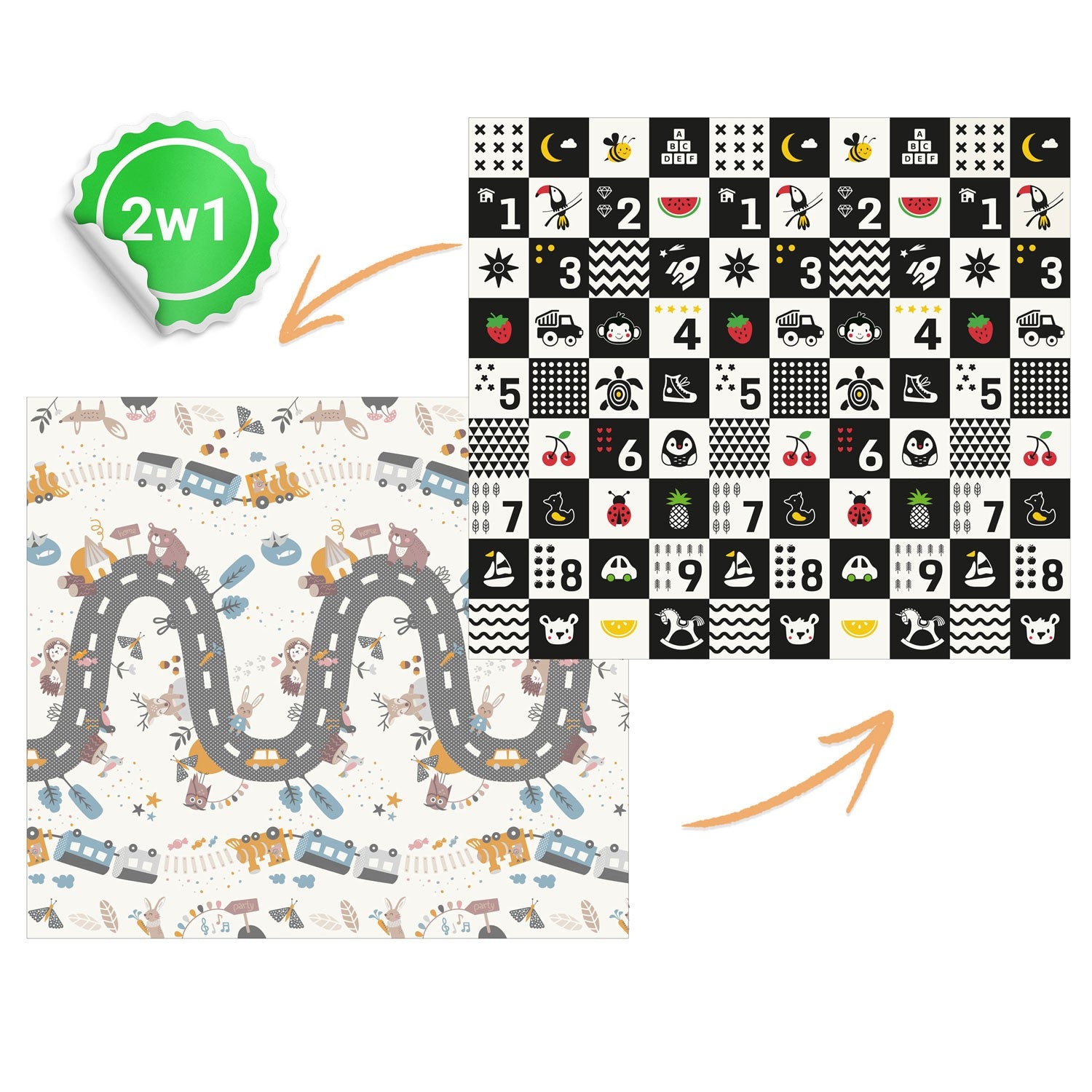 Nukido NK-340 200 x 180 x 1 cm apatinė mokomoji pelės kilimė