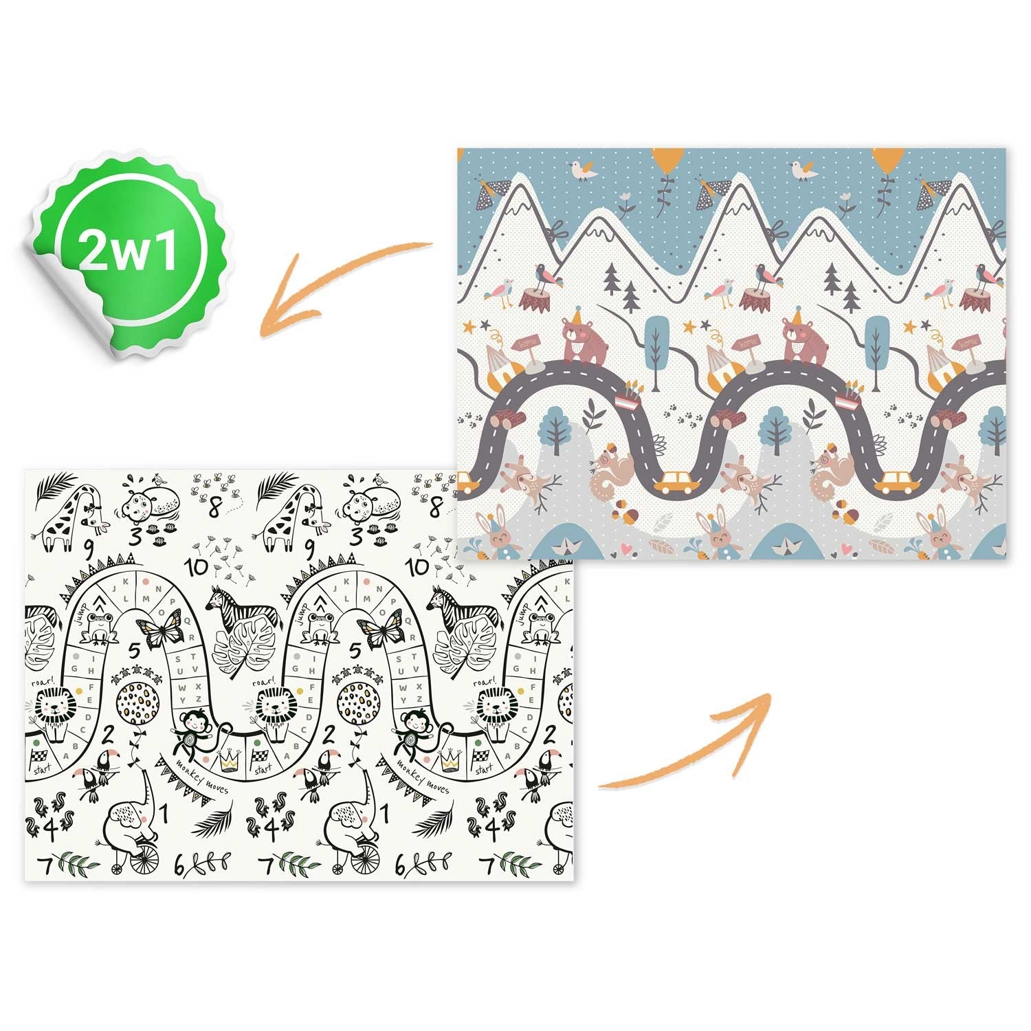 Nukido NK-341 apatinė 200 x 150 x 1 cm apatinė mokomoji pelės kilimė