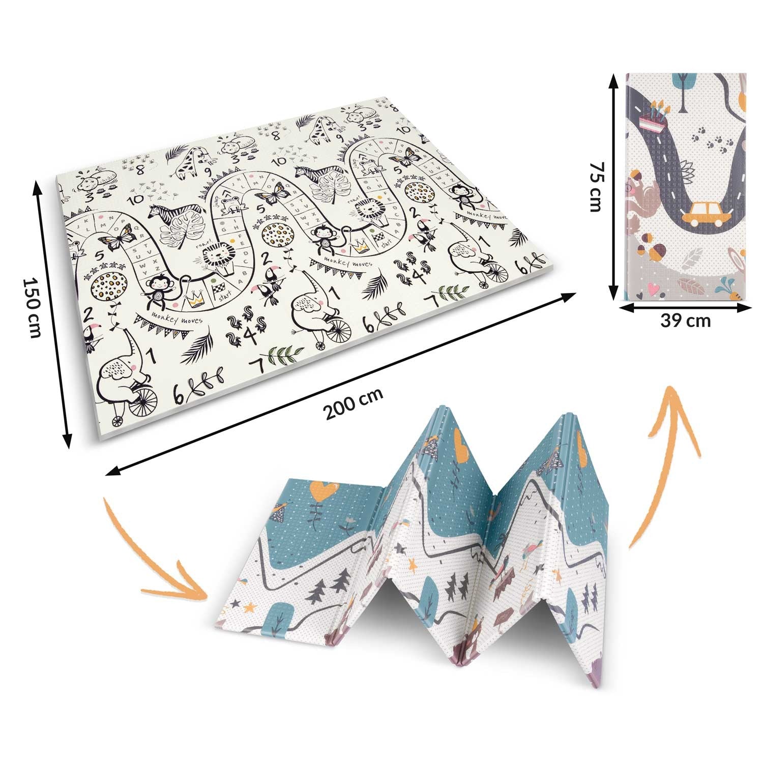 Nukido NK-341 apatinė 200 x 150 x 1 cm apatinė mokomoji pelės kilimė