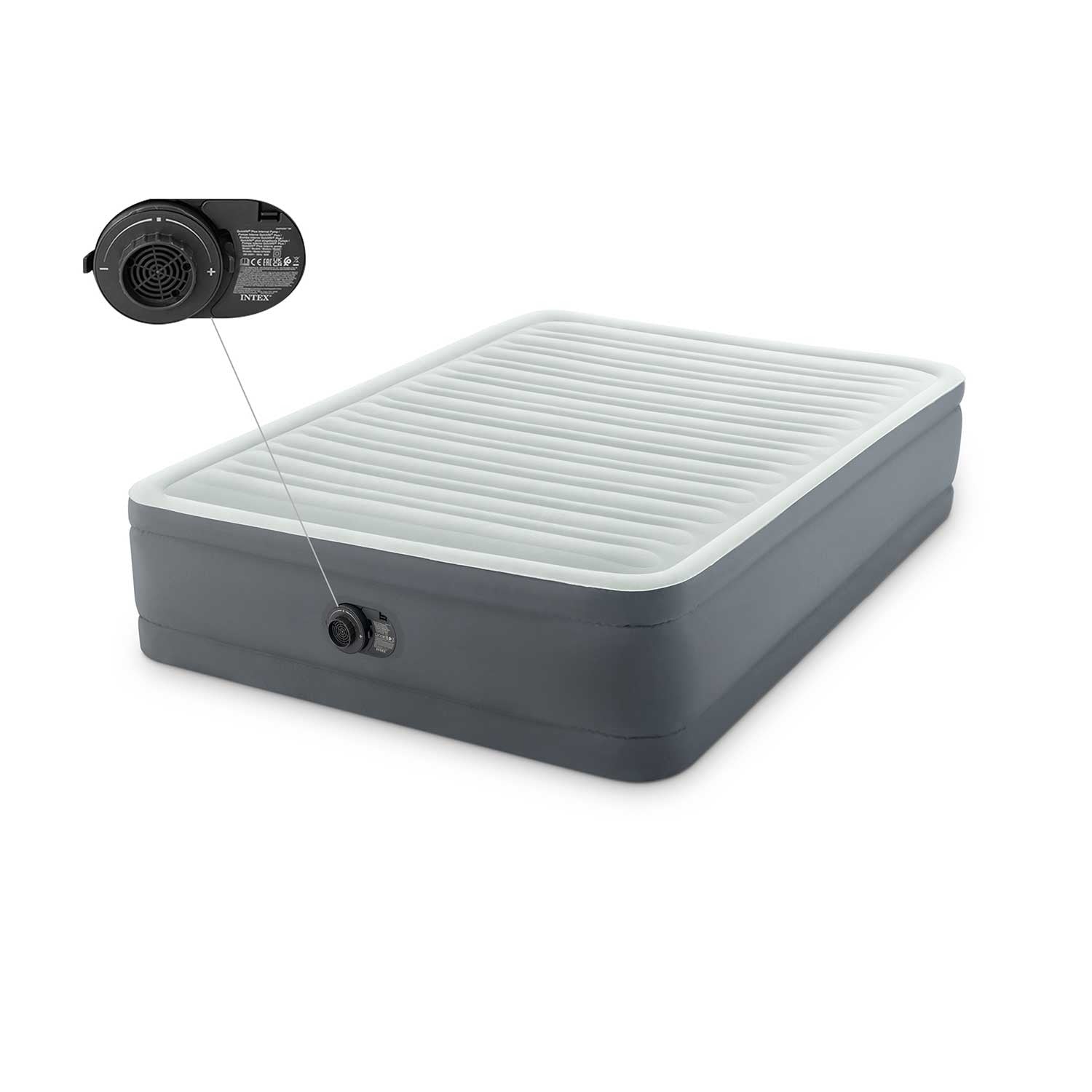 203x152x46 cm pučiamoji čiužinė su įmontuotu INTEX 64906ND elektriniu siurbliu