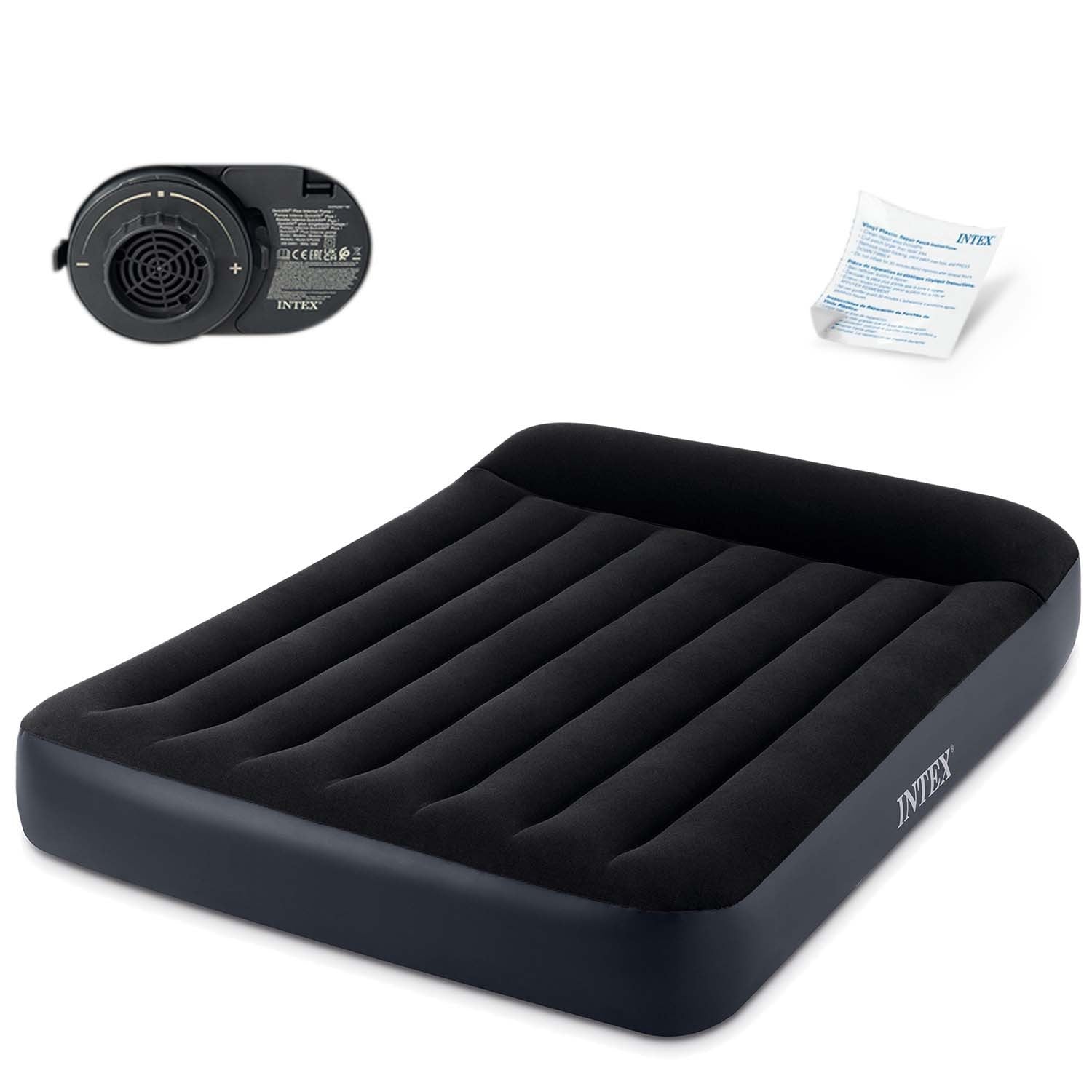 191x137x25 cm pučiamoji čiužinė su įmontuotu INTEX 64148 elektriniu siurbliu