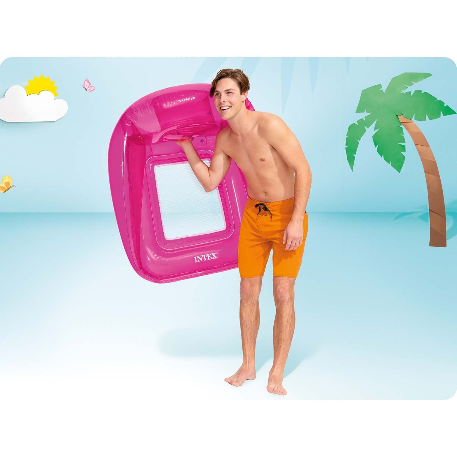 Rožinė INTEX 56802 maudymosi kėdutė