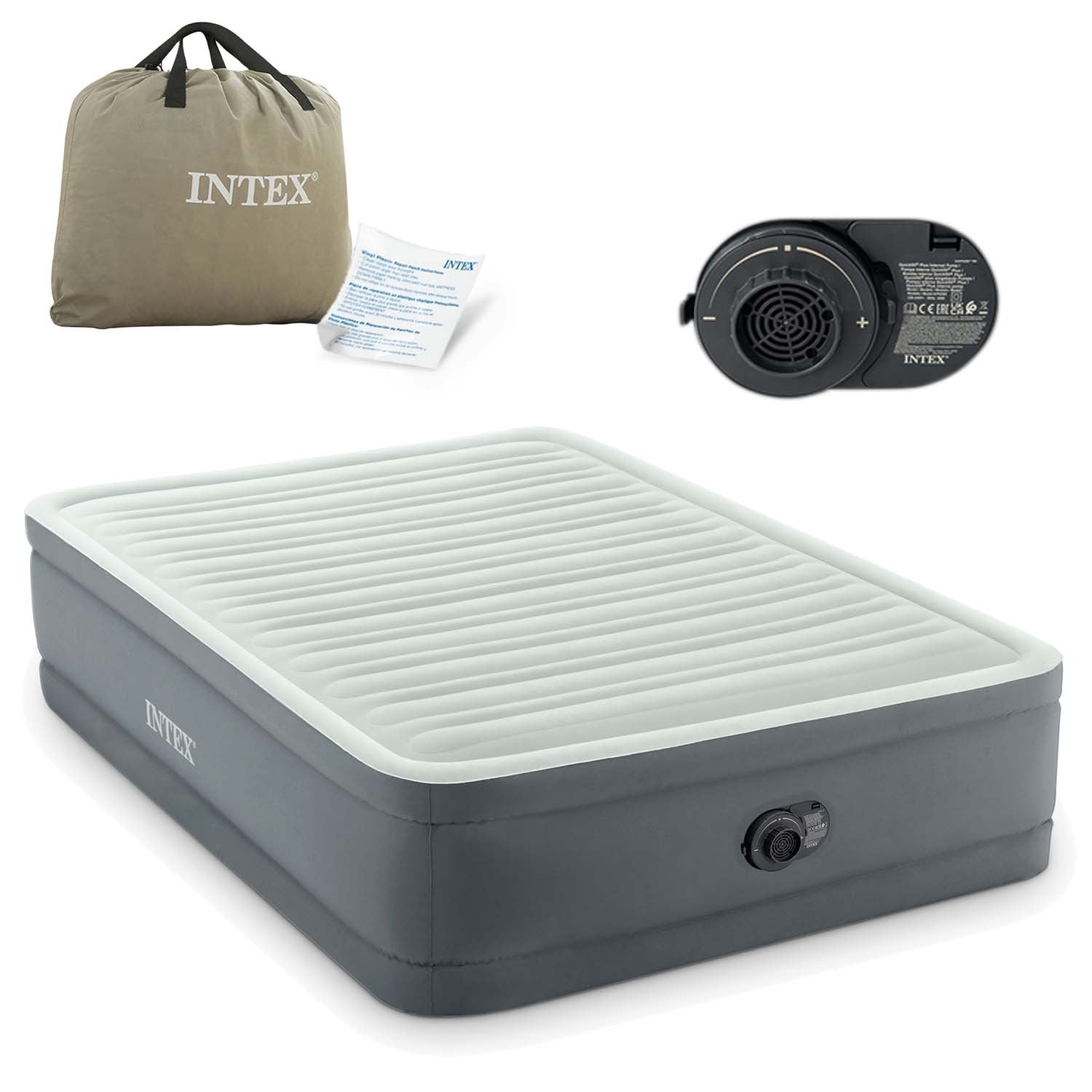 191x137x46 cm pučiamoji čiužinė su įmontuotu INTEX 64904ND elektriniu siurbliu