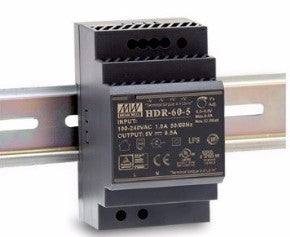 Impulsinis maitinimo šaltinis 24V 60W 2.5A, tvirtinamas ant DIN bėgio, MEAN WELL, HDR-60-24