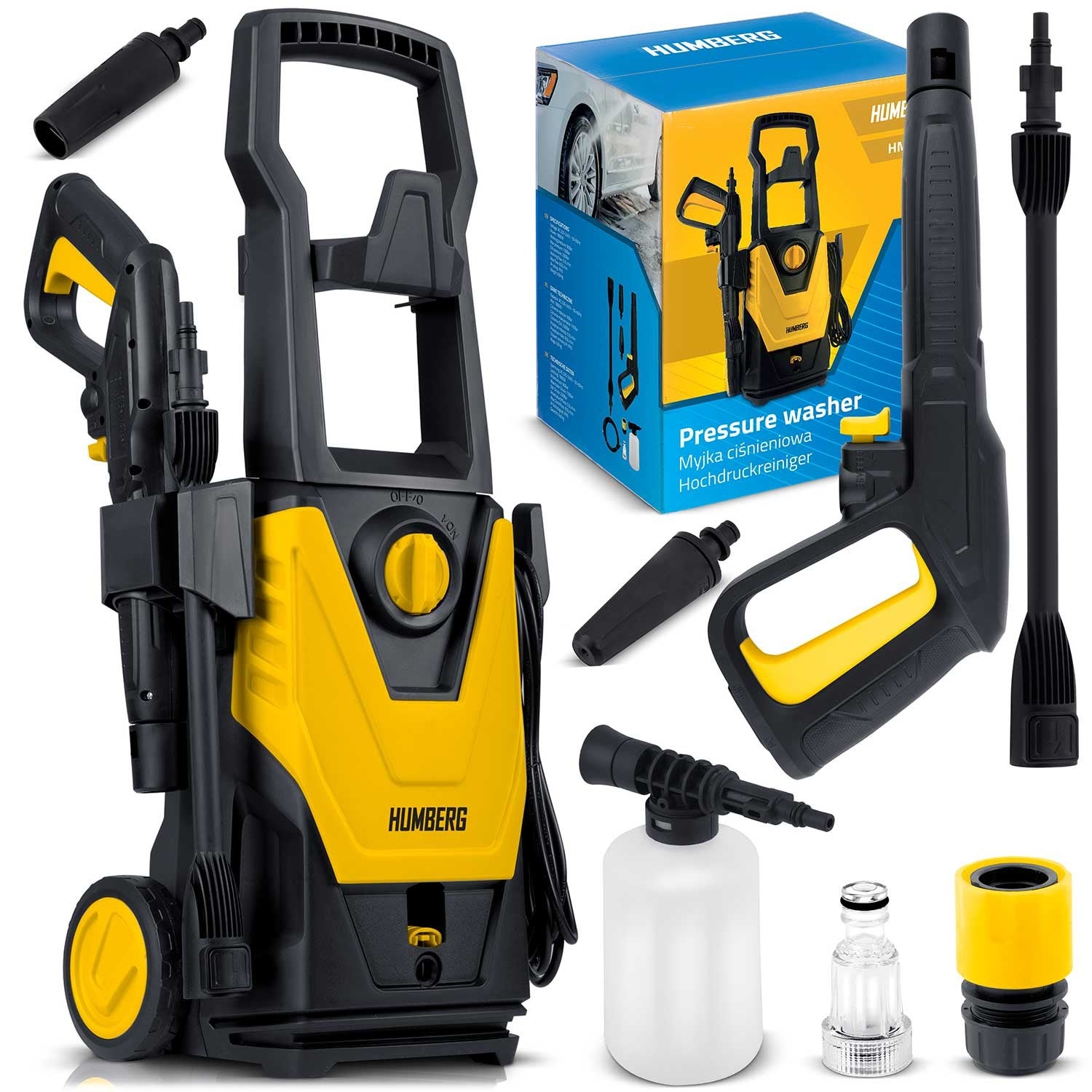 1800 W Humbergo HM-300 slėgio skalbimo mašina