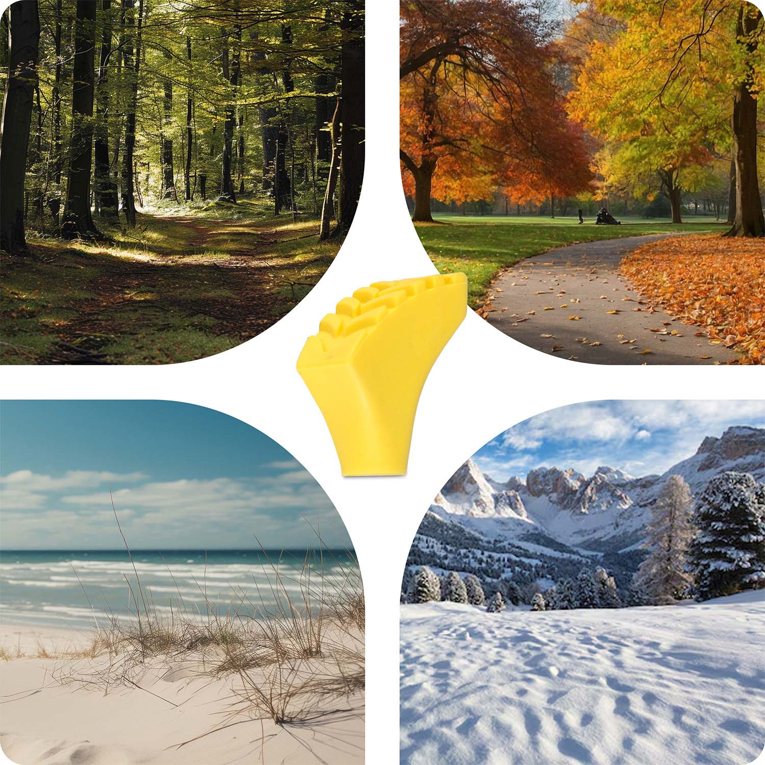 "Nordic Walking Neo-Sport" kojinių uždangalai 10 vienetų geltona