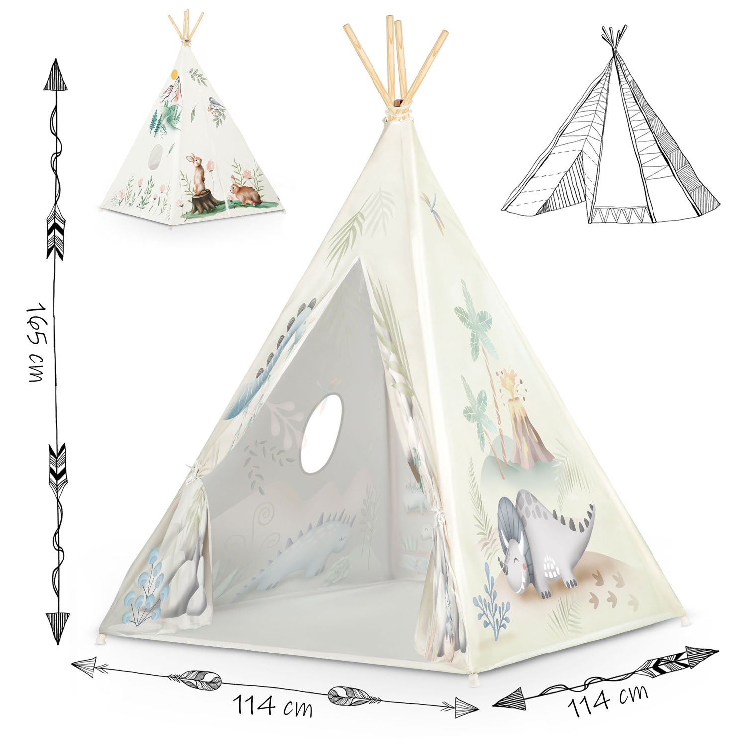 Nukido - dinozaurų tipi stovykla vaikams
