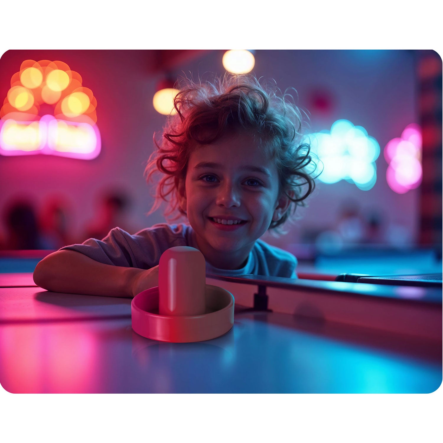 Air Hockey Neo-Sport gimbalų atspindžiai ir diskai