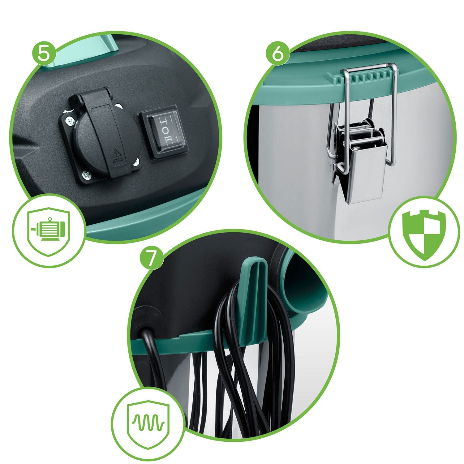 30L 1600W HM-402 pramoninis dulkių siurblys