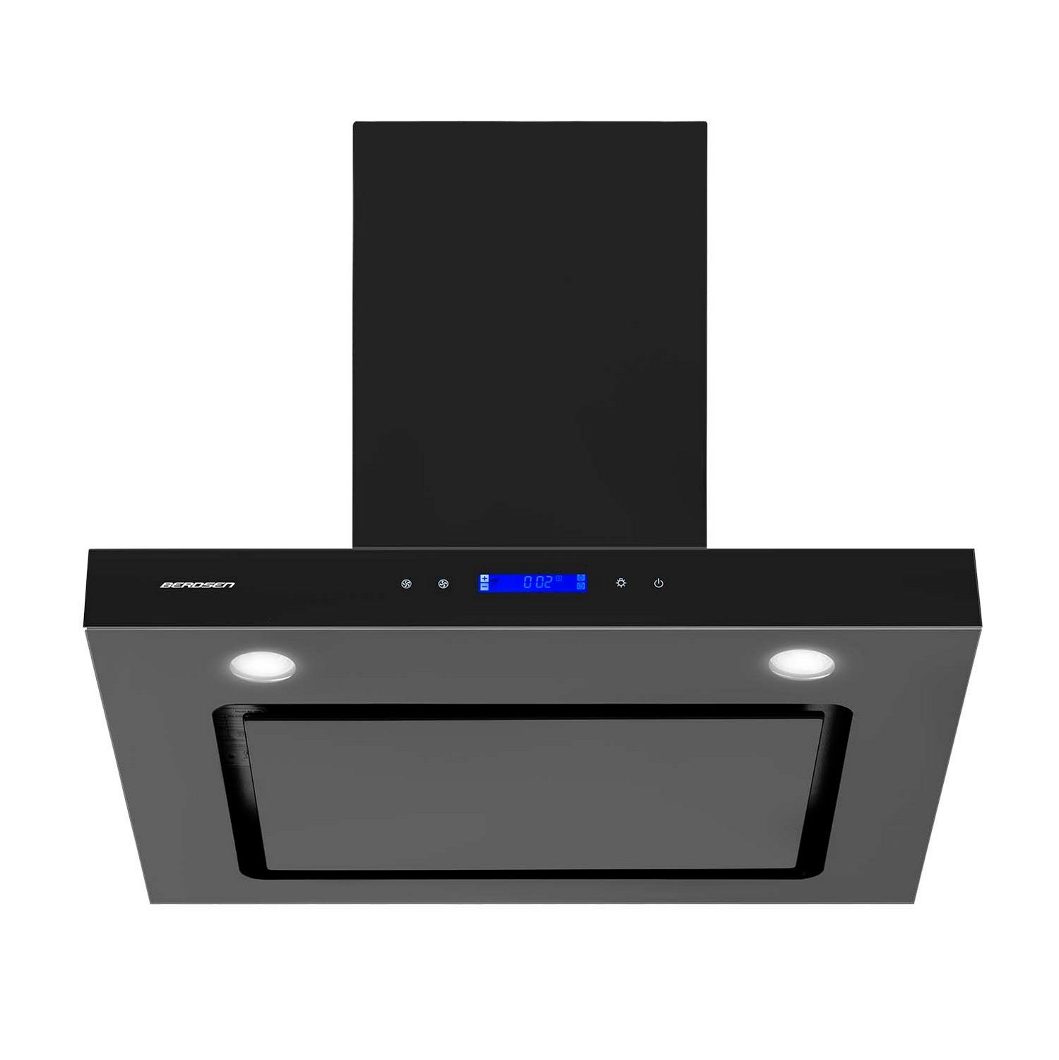 60 cm juodojo Berdsen BE-60E virtuvės langas