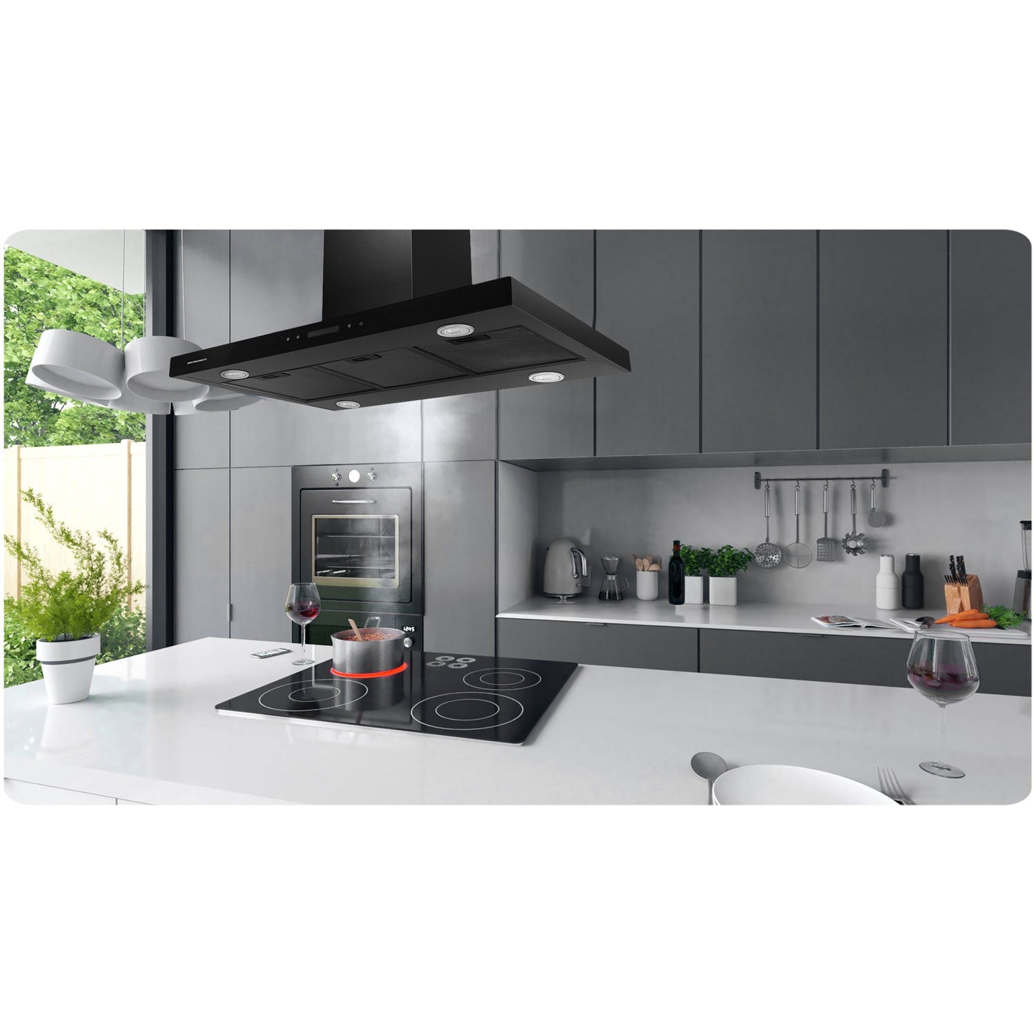 Virtuvės dangtelis 90 cm