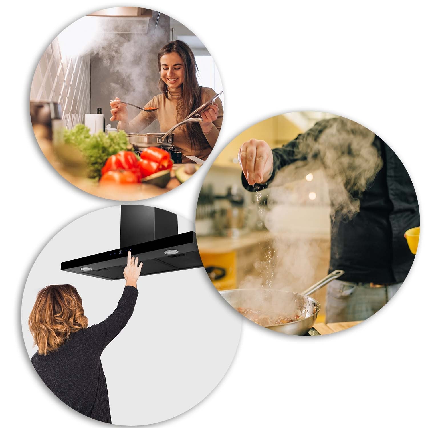 Virtuvės dangtelis 90 cm