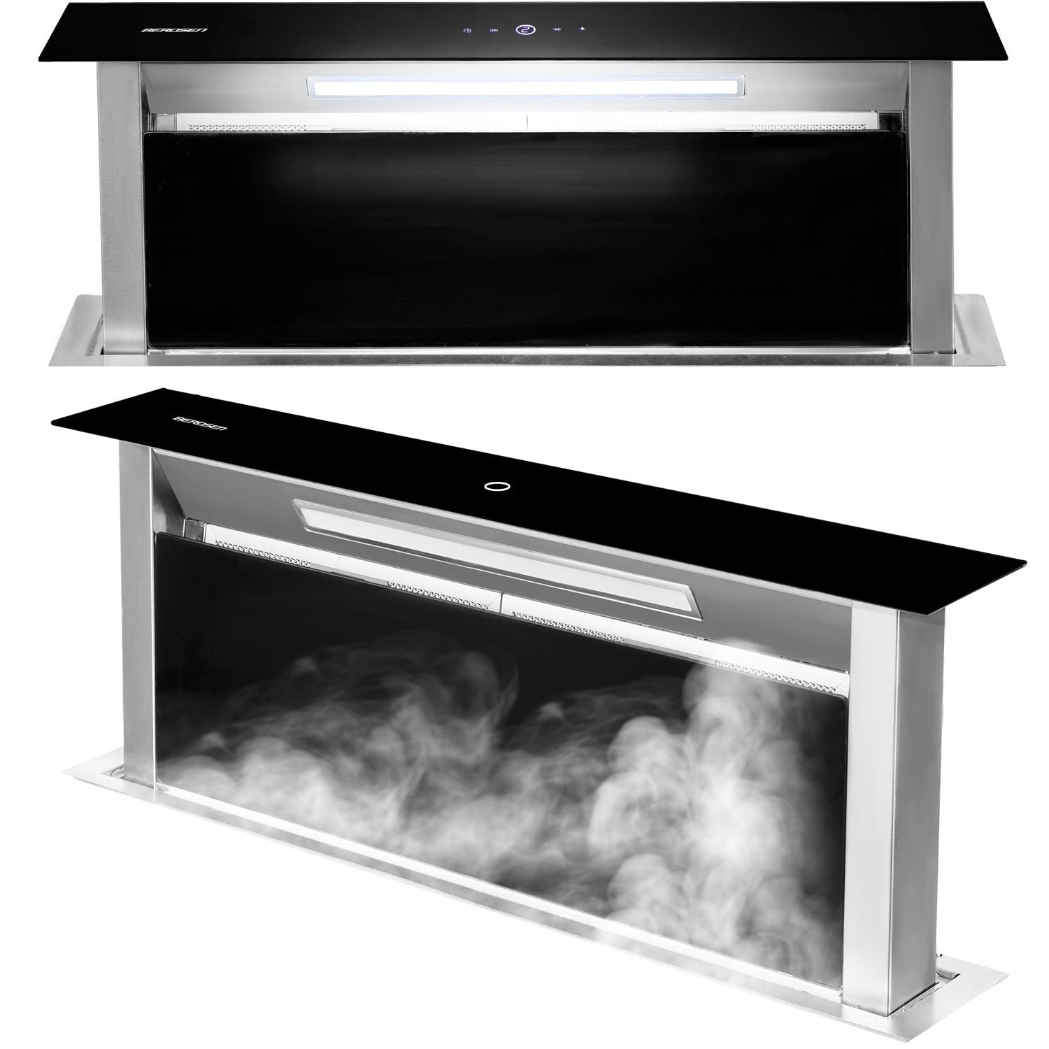 Virtuvės dangtelis 90 cm juodas BT-290