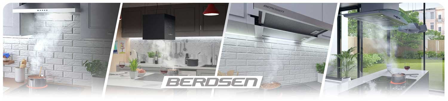 Virtuvės kamino dangtelis 60 cm Berdsen BT-215 juodas