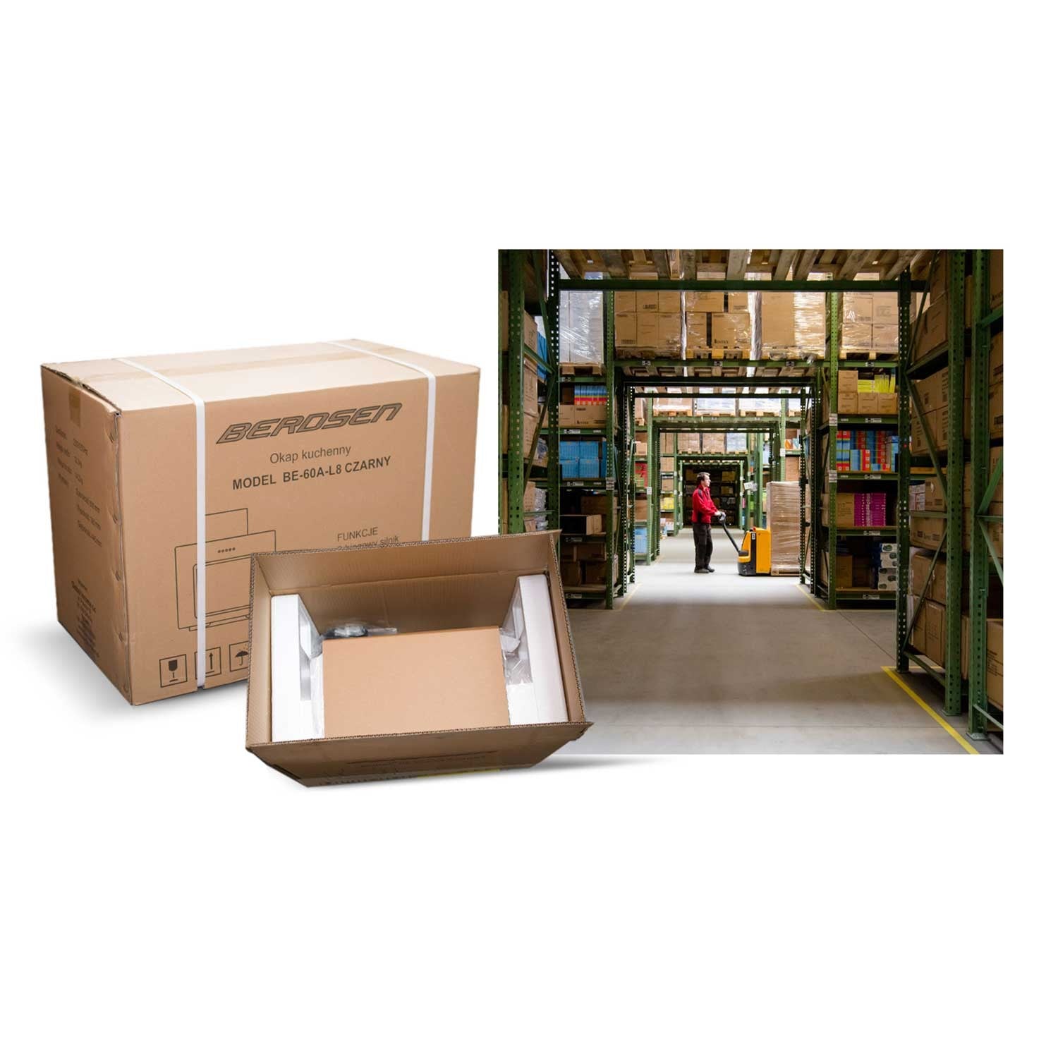 Virtuvės kamino dangtelis 60 cm Berdsen BT-215 juodas