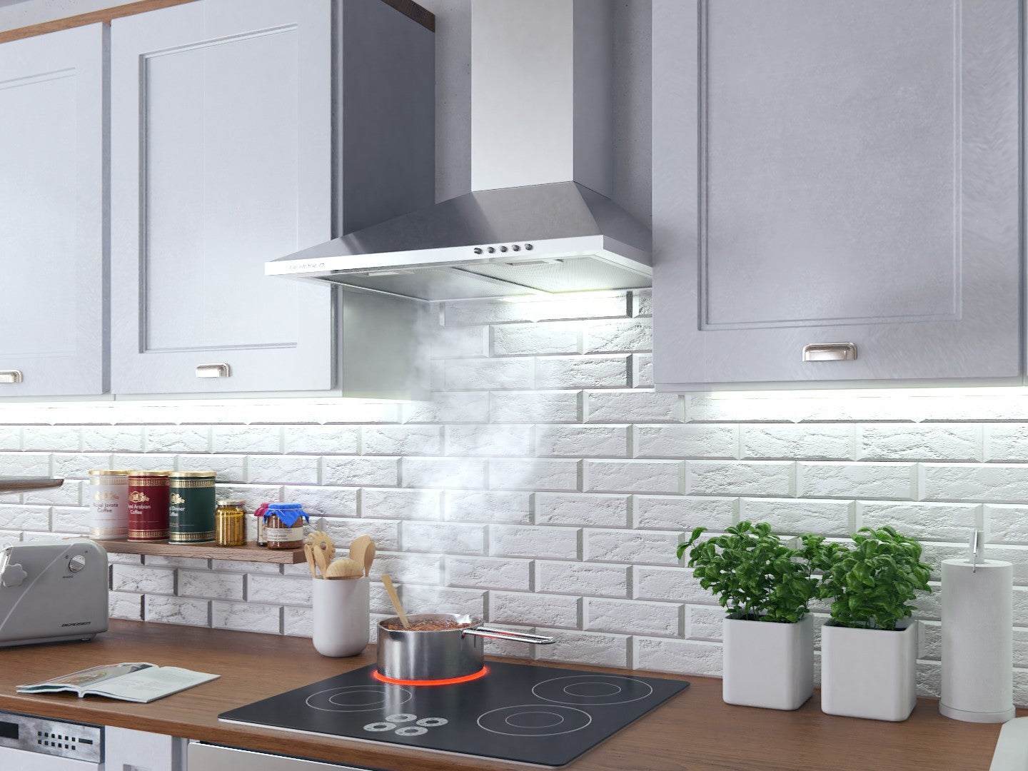 60 cm Berdsen BT-213 INOX kamino dangtelis