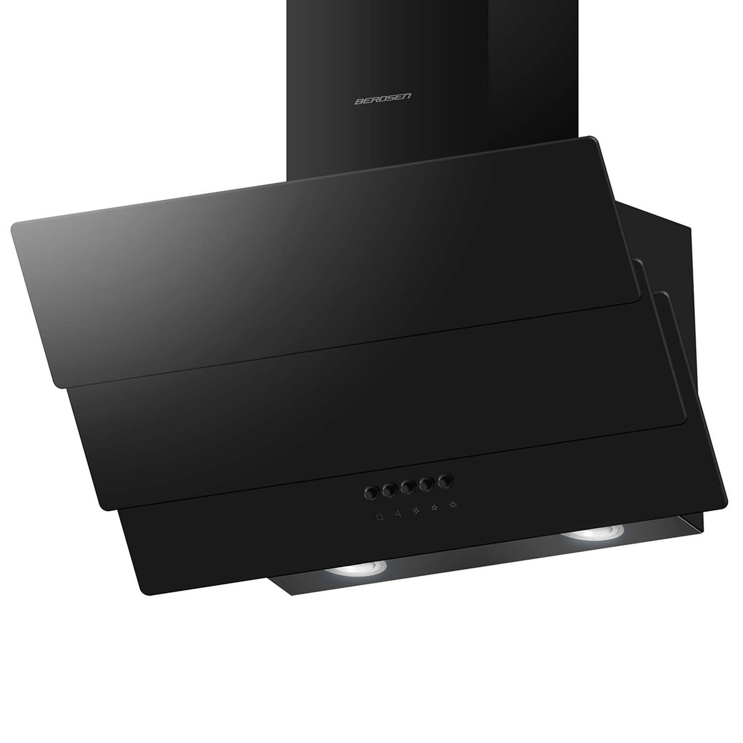 Virtuvės kamino dangtelis 60 cm Berdsen BT-212 juodas