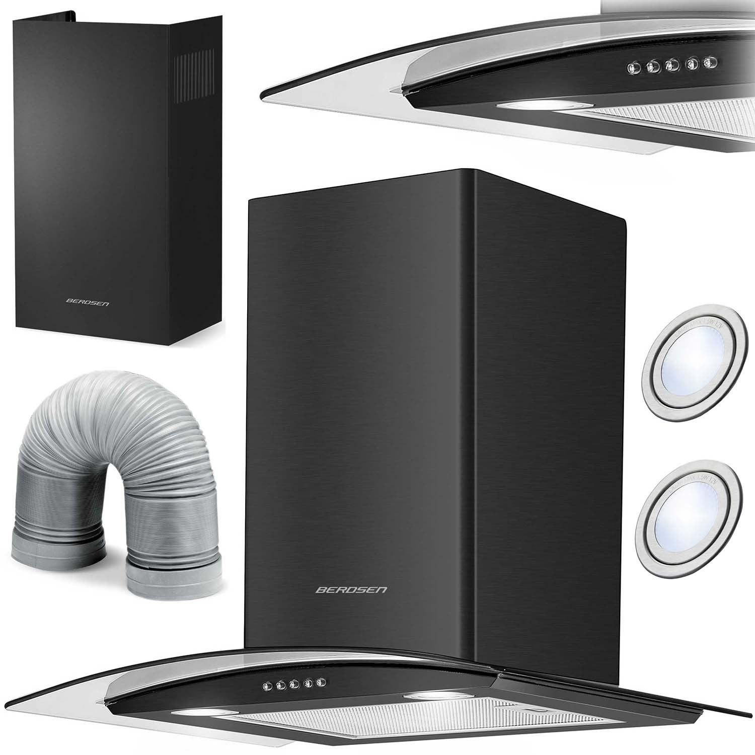 60 cm Berdsen BT-201 virtuvės kamino dangtelis