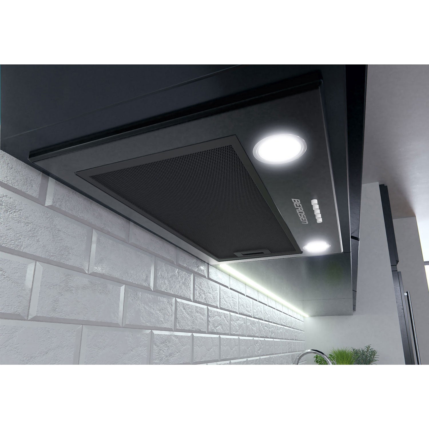 Virtuvės spintelė 52 cm juoda BE-50