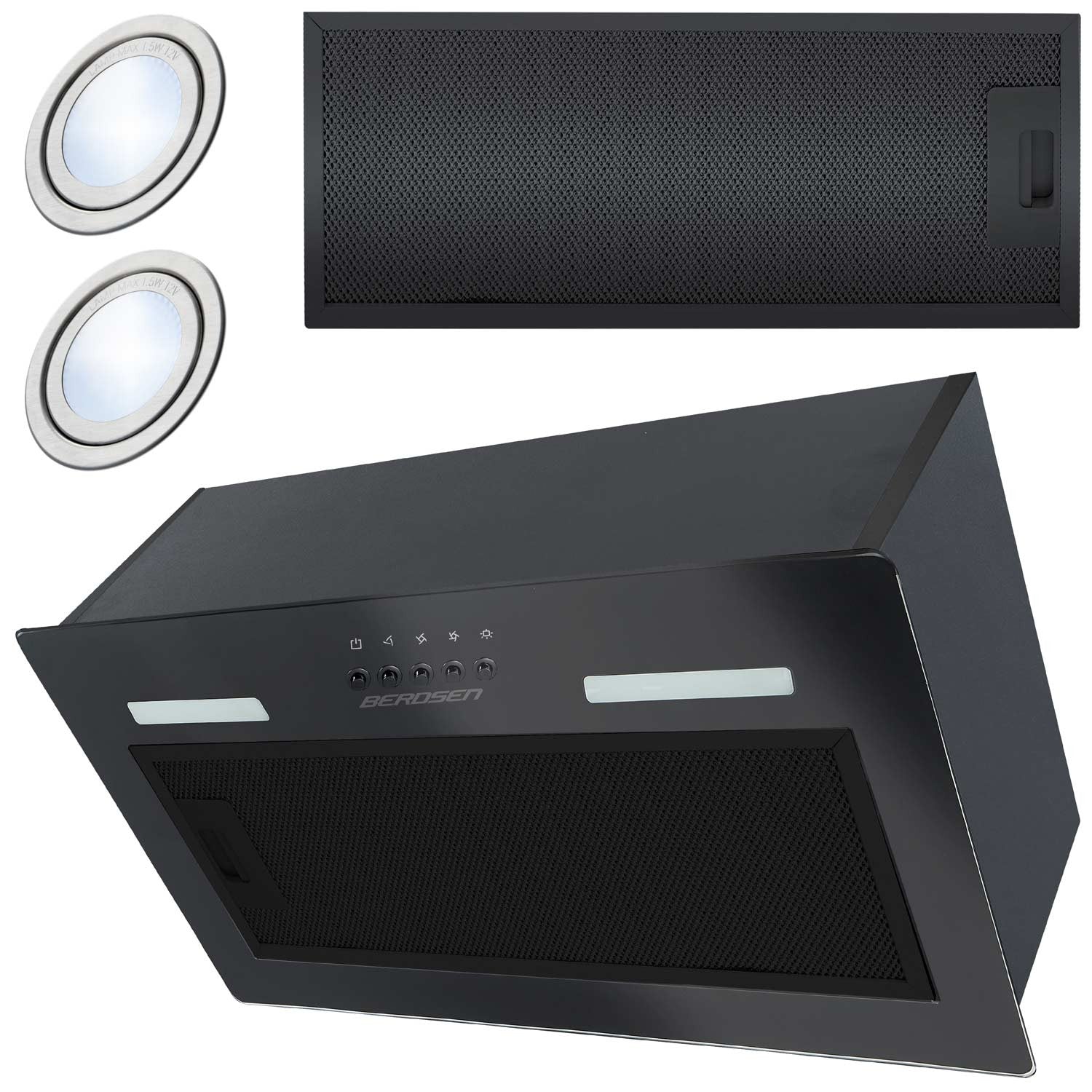 Virtuvės dangtelis 52 cm juodas BT-236