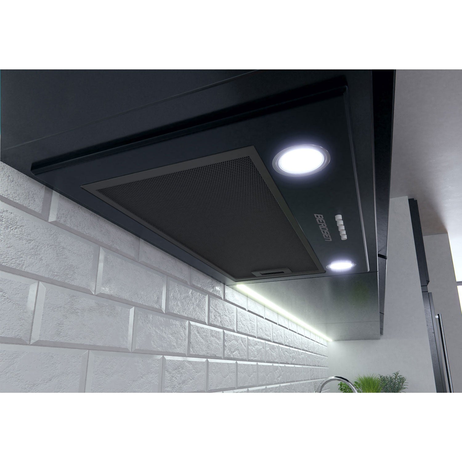 60 cm juodoji BE-50 virtuvės spinta