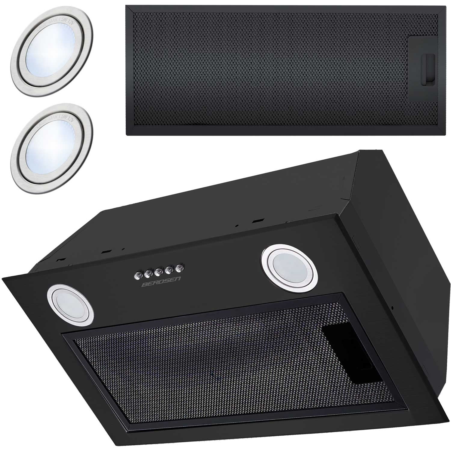 60 cm juodoji BE-50 virtuvės spinta